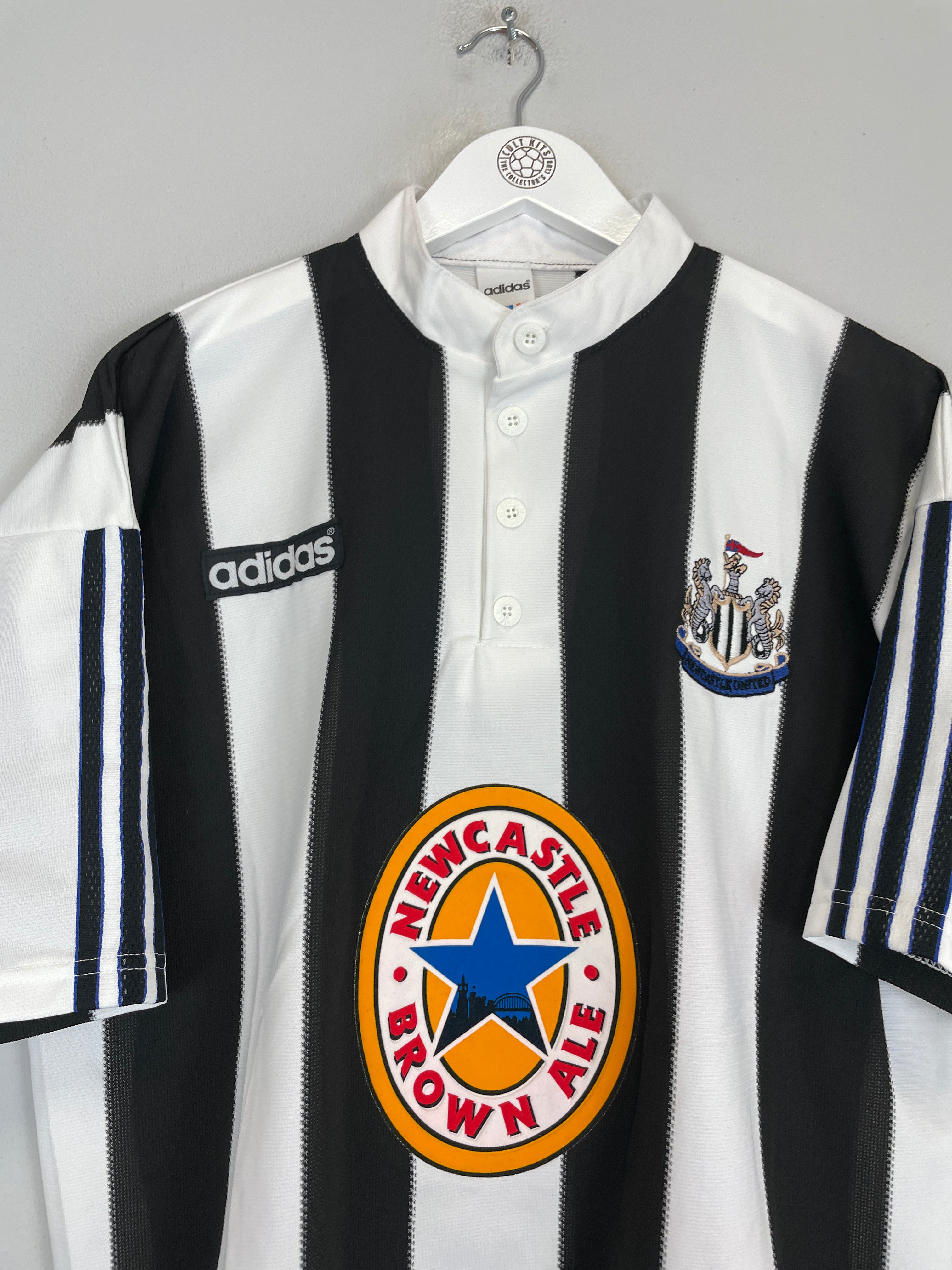 Shop 1995/97 NEWCASTLE UNITED *BNWOT* HOME SHIRT (L) ADIDAS, classic football shirts, vintage football shirts & retro soccer jerseys at Cult Kits