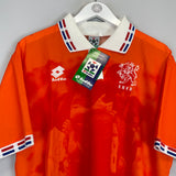 Shop 1996 NETHERLANDS *BNWT* HOME SHIRT (L) LOTTO, classic football shirts, vintage football shirts & retro soccer jerseys at Cult Kits
