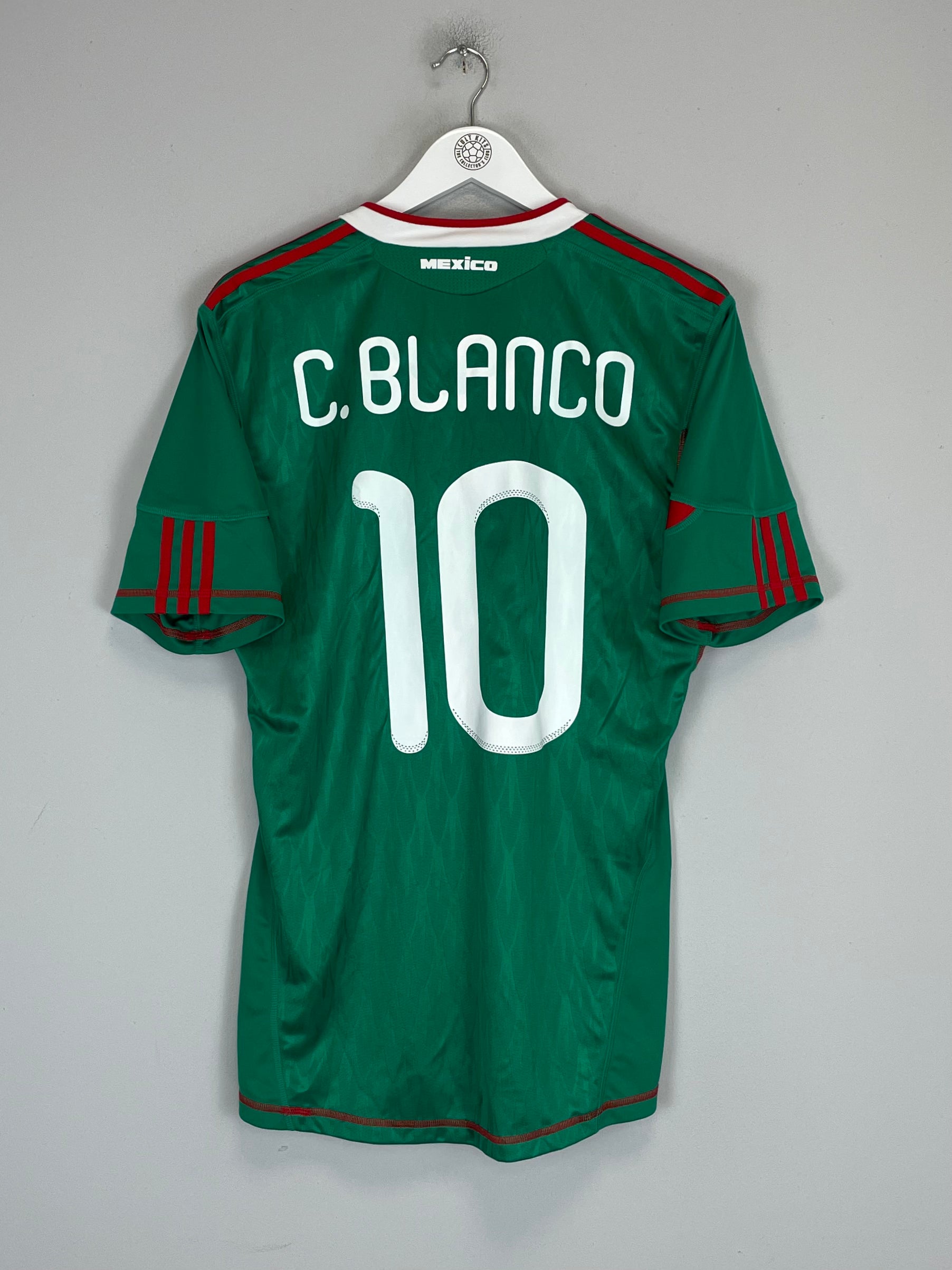 Shop 2010 MEXICO C.BLANCO #10 HOME SHIRT (M) ADIDAS, classic football shirts, vintage football shirts & retro soccer jerseys at Cult Kits