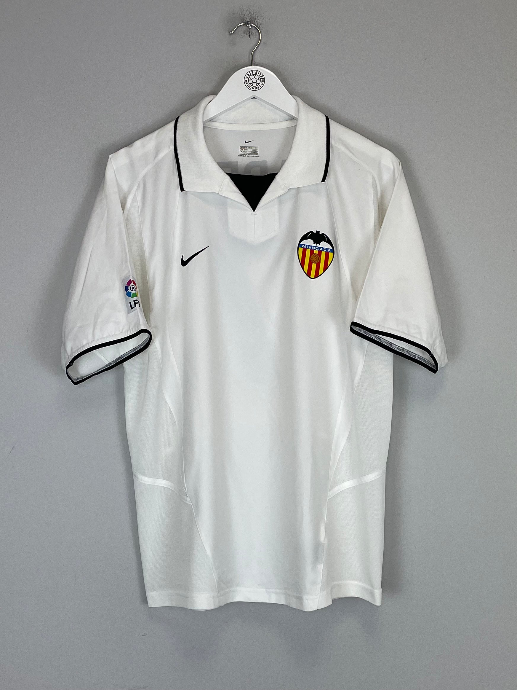 Shop 2002/03 VALENCIA CAREW #7 HOME SHIRT (M) NIKE, classic football shirts, vintage football shirts & retro soccer jerseys at Cult Kits