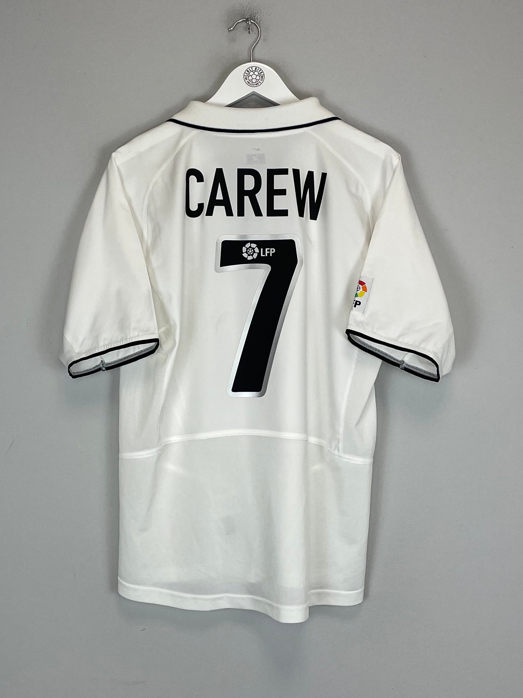 Shop 2002/03 VALENCIA CAREW #7 HOME SHIRT (M) NIKE, classic football shirts, vintage football shirts & retro soccer jerseys at Cult Kits