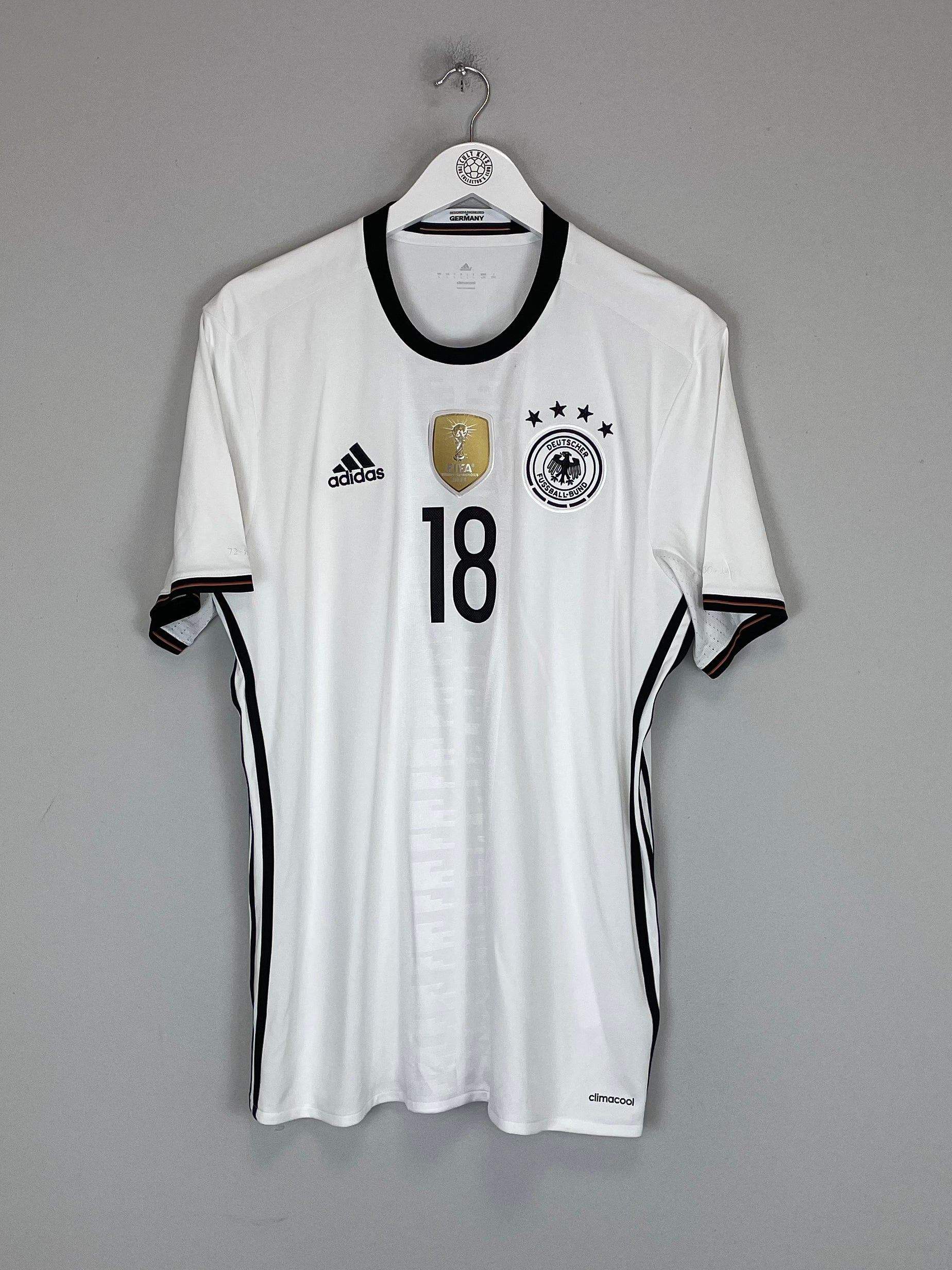 Shop 2016/17 GERMANY KROOS #18 HOME SHIRT (L) ADIDAS, classic football shirts, vintage football shirts & retro soccer jerseys at Cult Kits