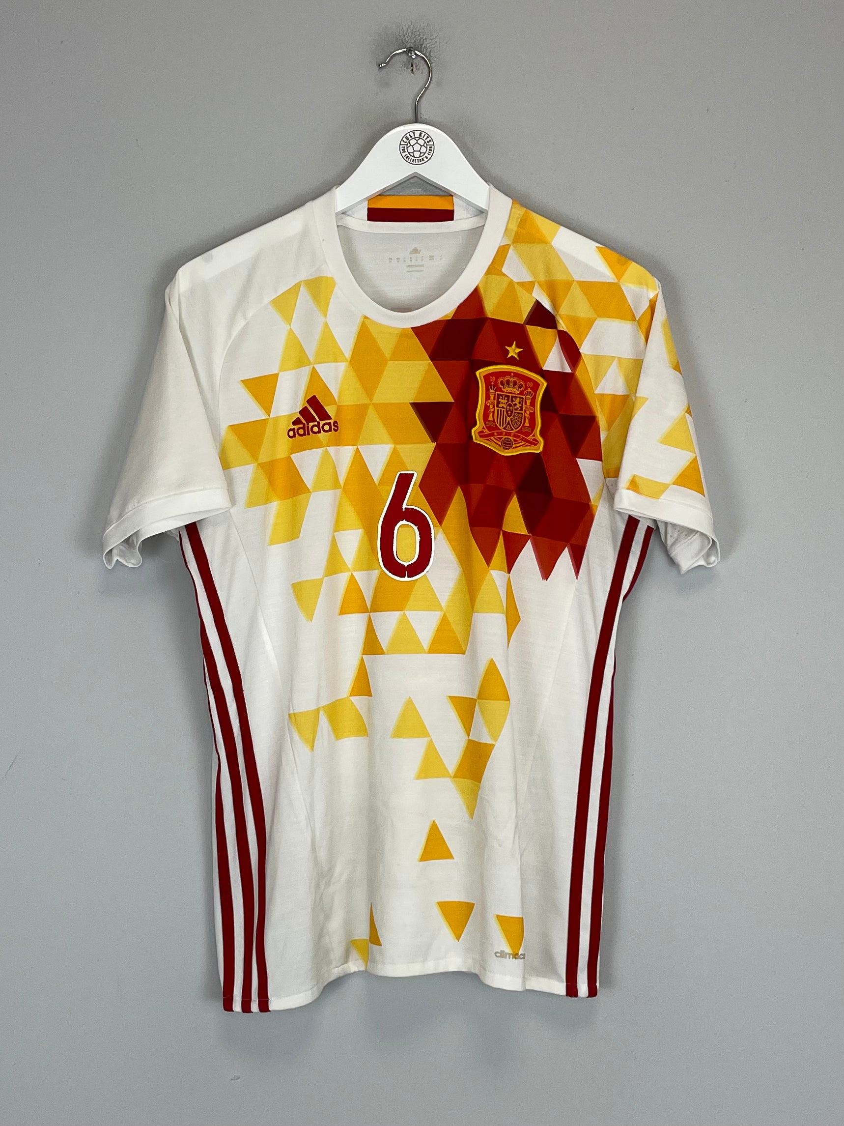 Shop 2015/16 SPAIN A.INIESTA #6 AWAY SHIRT (M) ADIDAS, classic football shirts, vintage football shirts & retro soccer jerseys at Cult Kits