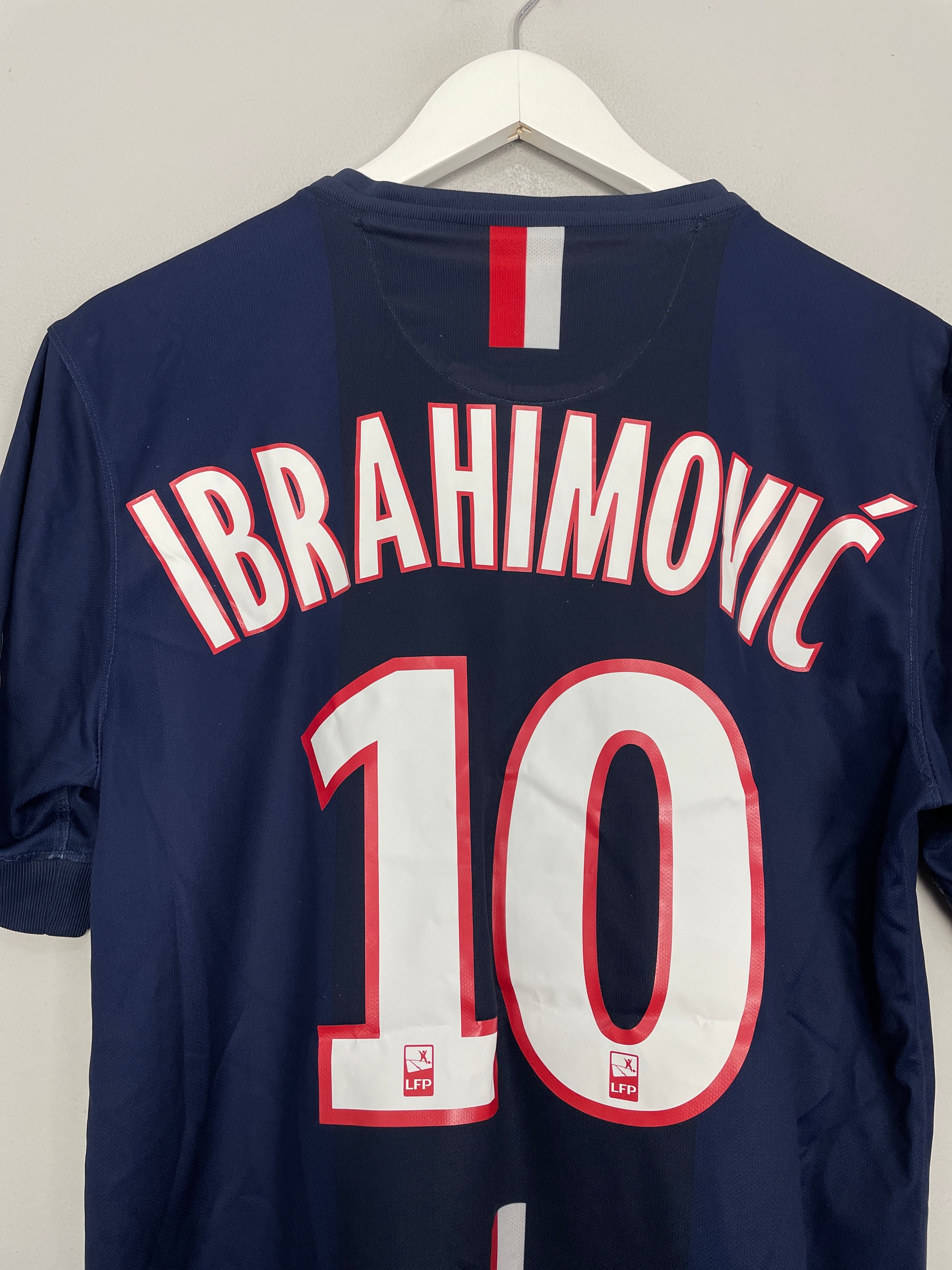 Shop 2014/15 PSG IBRAHIMOVIC #10 HOME SHIRT (M) NIKE, classic football shirts, vintage football shirts & retro soccer jerseys at Cult Kits