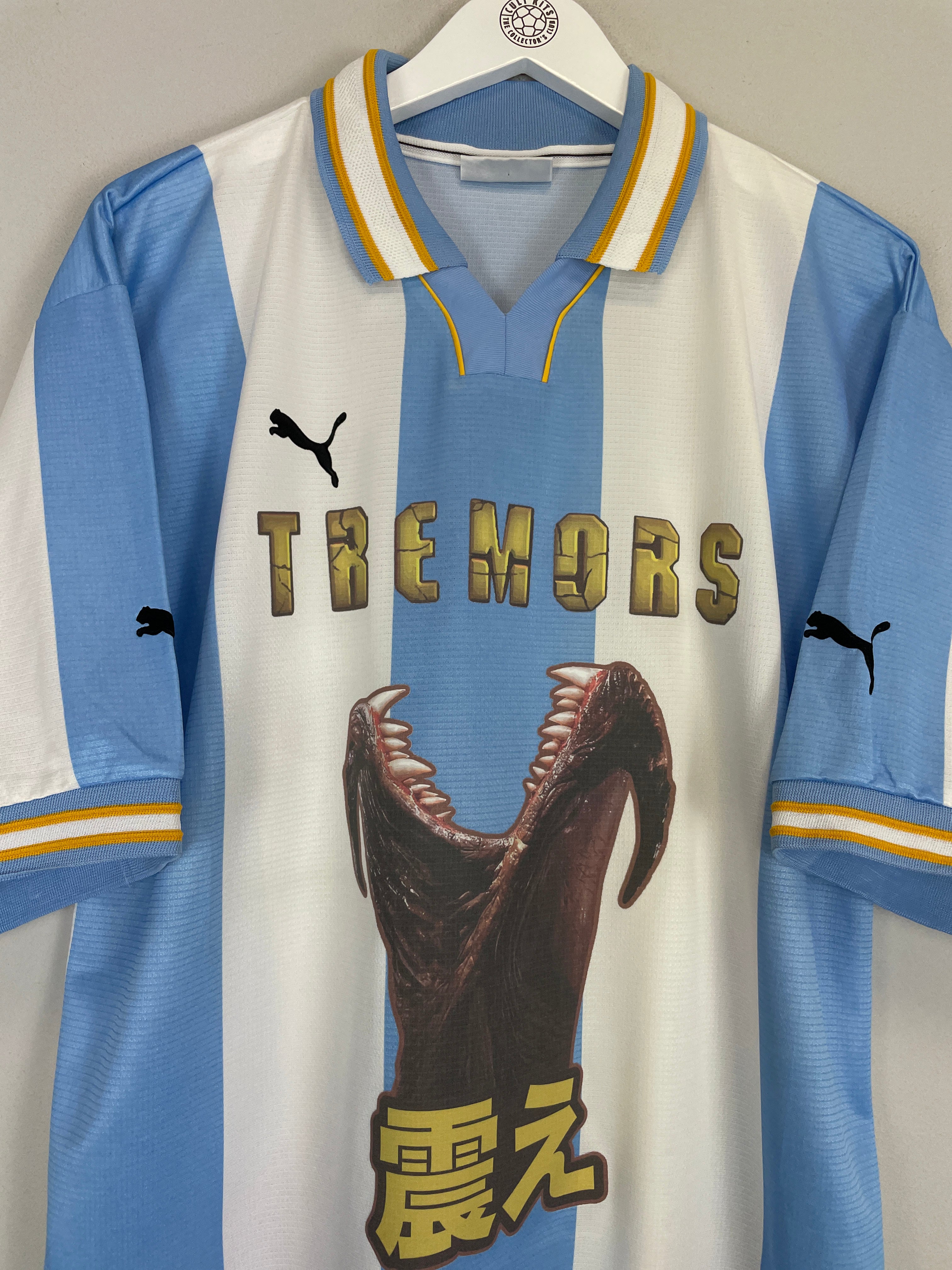 Shop 1999/00 TREMORS X JAPANESE MOVIE MASHUP SHIRT (XL) PUMA, classic football shirts, vintage football shirts & retro soccer jerseys at Cult Kits