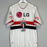 Shop 2007/08 SANTOS LEANDRO #9 HOME SHIRT (L) REEBOK, classic football shirts, vintage football shirts & retro soccer jerseys at Cult Kits