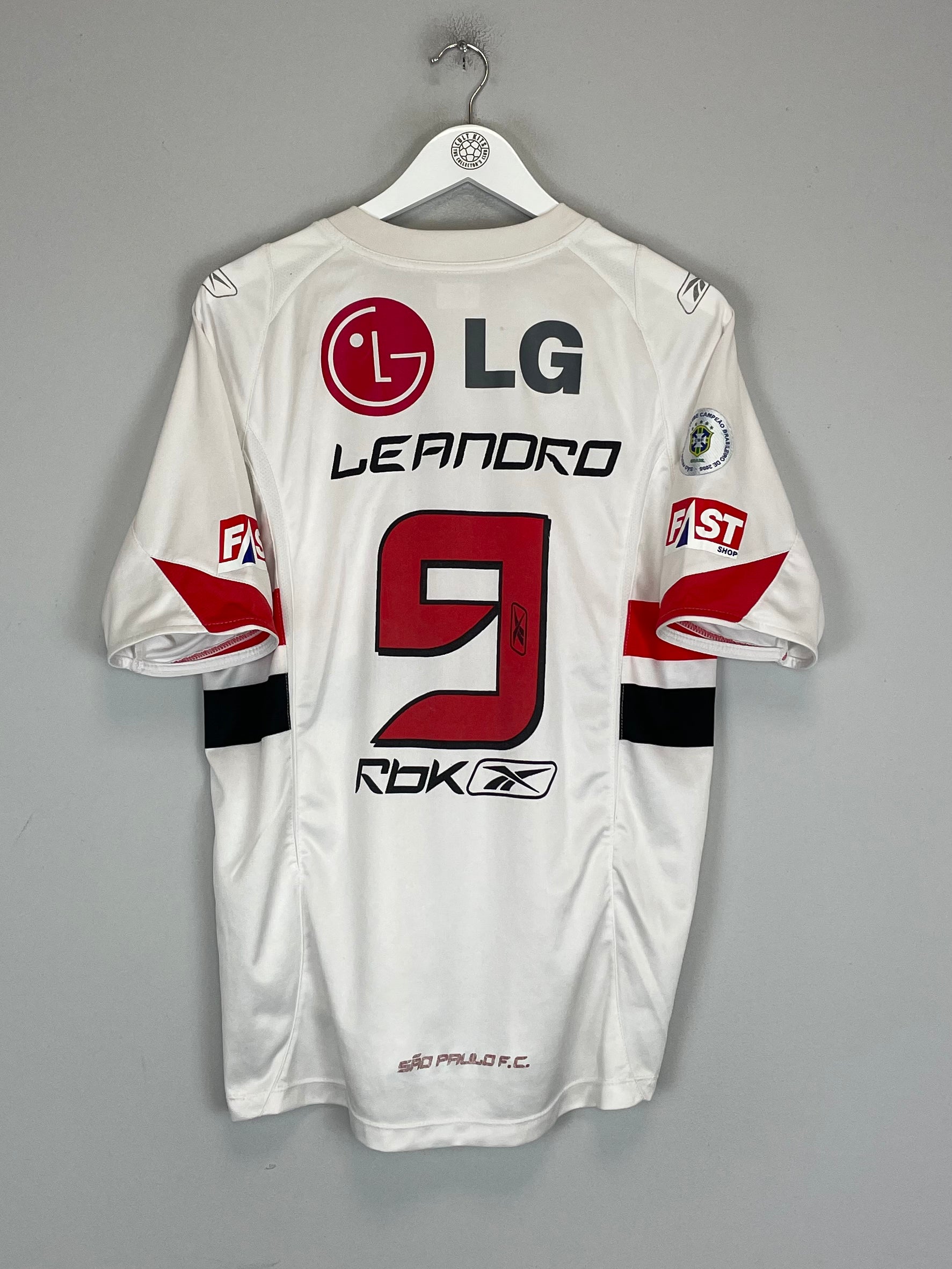 Shop 2007/08 SANTOS LEANDRO #9 HOME SHIRT (L) REEBOK, classic football shirts, vintage football shirts & retro soccer jerseys at Cult Kits