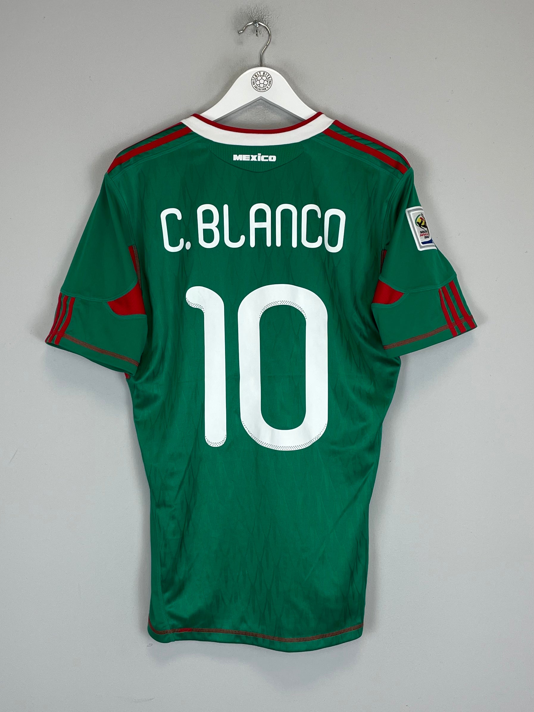 Shop 2010 MEXICO C.BLANCO #10 HOME SHIRT (M) ADIDAS, classic football shirts, vintage football shirts & retro soccer jerseys at Cult Kits