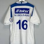 Shop 2003/04 CRUZ AZUL DELGADO #16 AWAY SHIRT (L) UMBRO, classic football shirts, vintage football shirts & retro soccer jerseys at Cult Kits