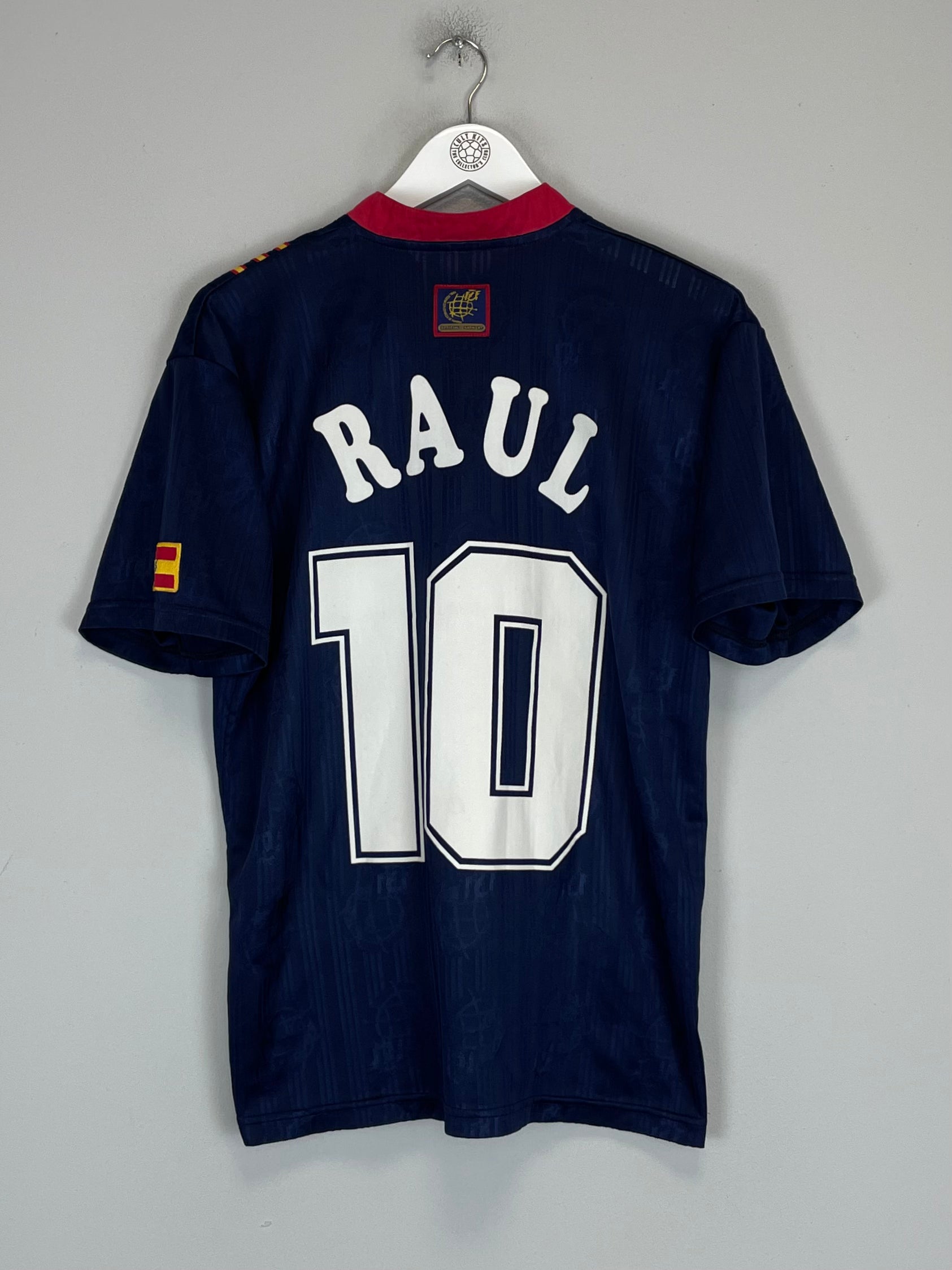 Shop 1996/98 SPAIN RAUL #10 AWAY SHIRT (S) ADIDAS, classic football shirts, vintage football shirts & retro soccer jerseys at Cult Kits