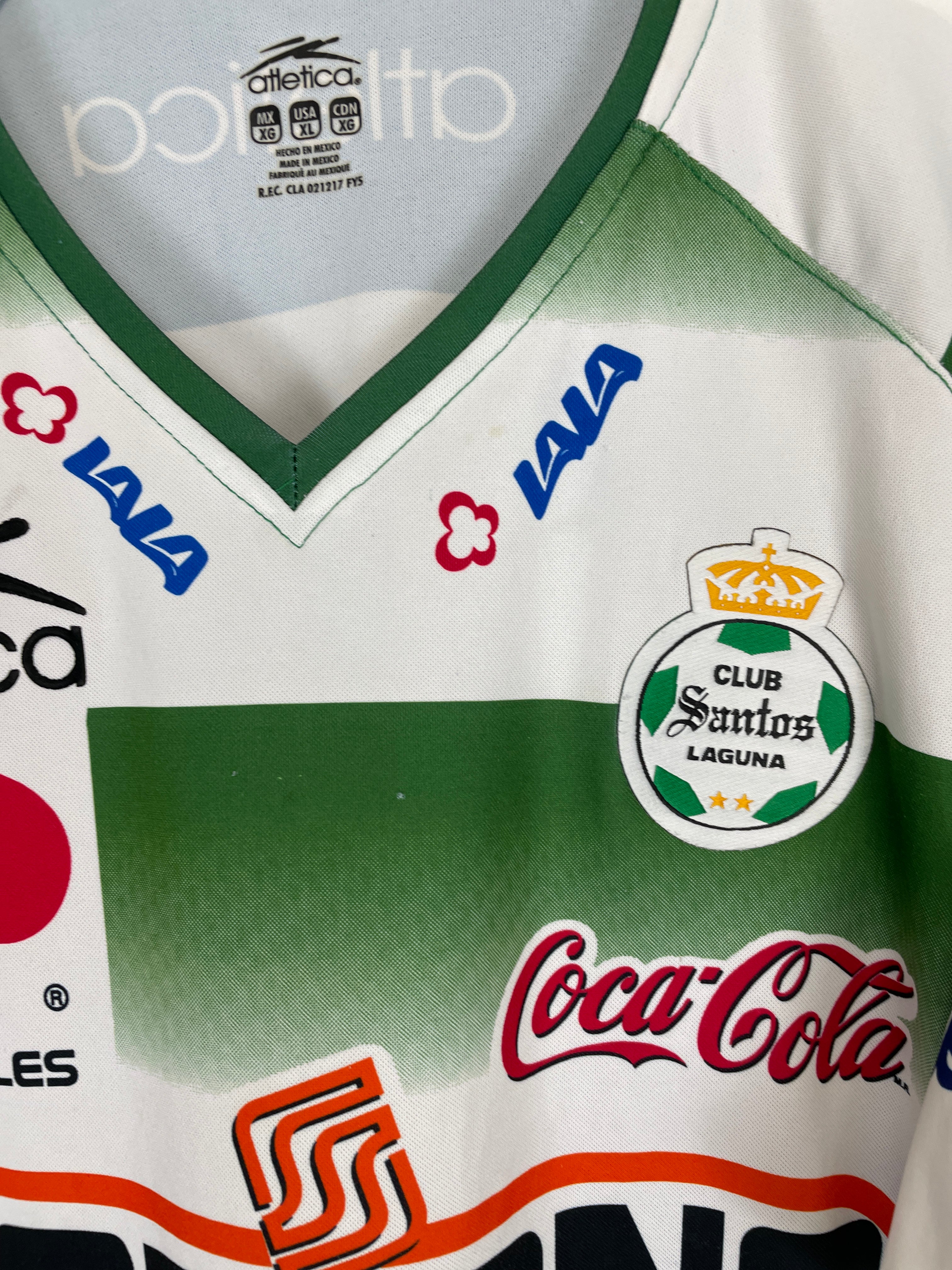 Shop 2007/08 SANTOS LAGUNA HOME SHIRT (XL) ATLETICA, classic football shirts, vintage football shirts & retro soccer jerseys at Cult Kits