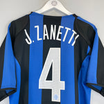 Shop 2005/06 INTER MILAN J.ZANETTI #4 *CHINESE NEW YEAR* HOME SHIRT (M) NIKE, classic football shirts, vintage football shirts & retro soccer jerseys at Cult Kits