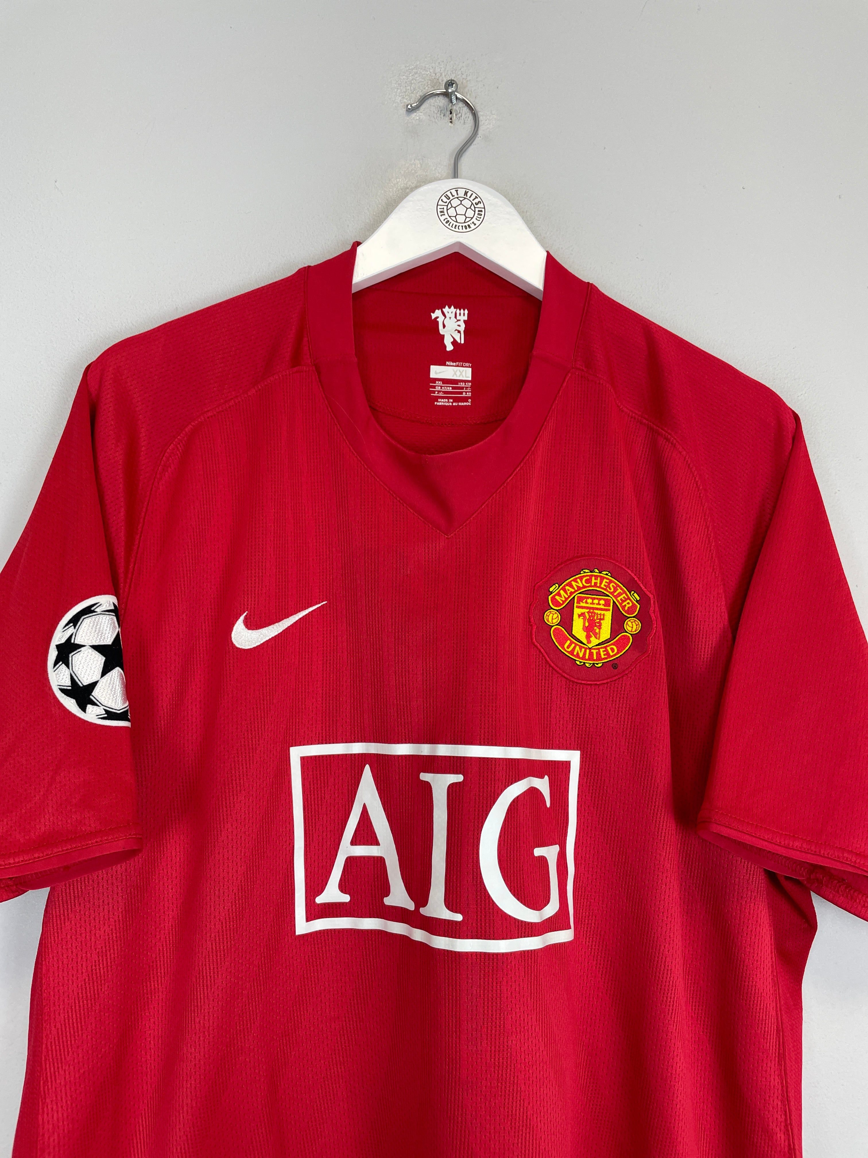 Shop 2007/09 MANCHESTER UNITED RONALDO #7 C/L HOME SHIRT (XXL) NIKE, classic football shirts, vintage football shirts & retro soccer jerseys at Cult Kits