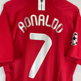 Shop 2007/09 MANCHESTER UNITED RONALDO #7 C/L HOME SHIRT (XXL) NIKE, classic football shirts, vintage football shirts & retro soccer jerseys at Cult Kits