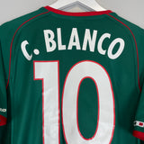 Shop 2002/03 MEXICO C.BLANCO #10 HOME SHIRT (S) ATLETICA, classic football shirts, vintage football shirts & retro soccer jerseys at Cult Kits