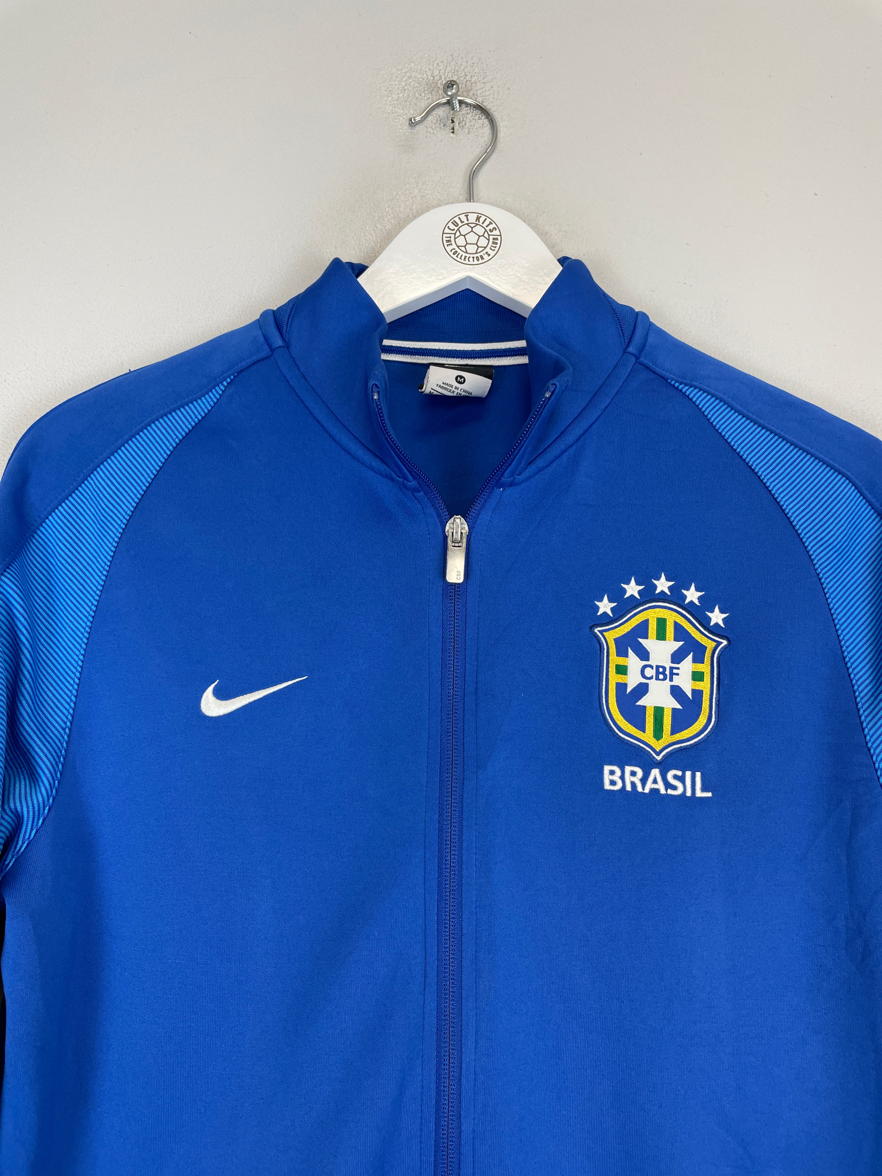 Shop 2018 BRAZIL TRACK JACKET (M) NIKE, classic football shirts, vintage football shirts & retro soccer jerseys at Cult Kits