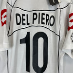 Shop 2002/03 JUVENTUS DEL PIERO #10 *BNWT* C/L AWAY SHIRT (L) LOTTO, classic football shirts, vintage football shirts & retro soccer jerseys at Cult Kits