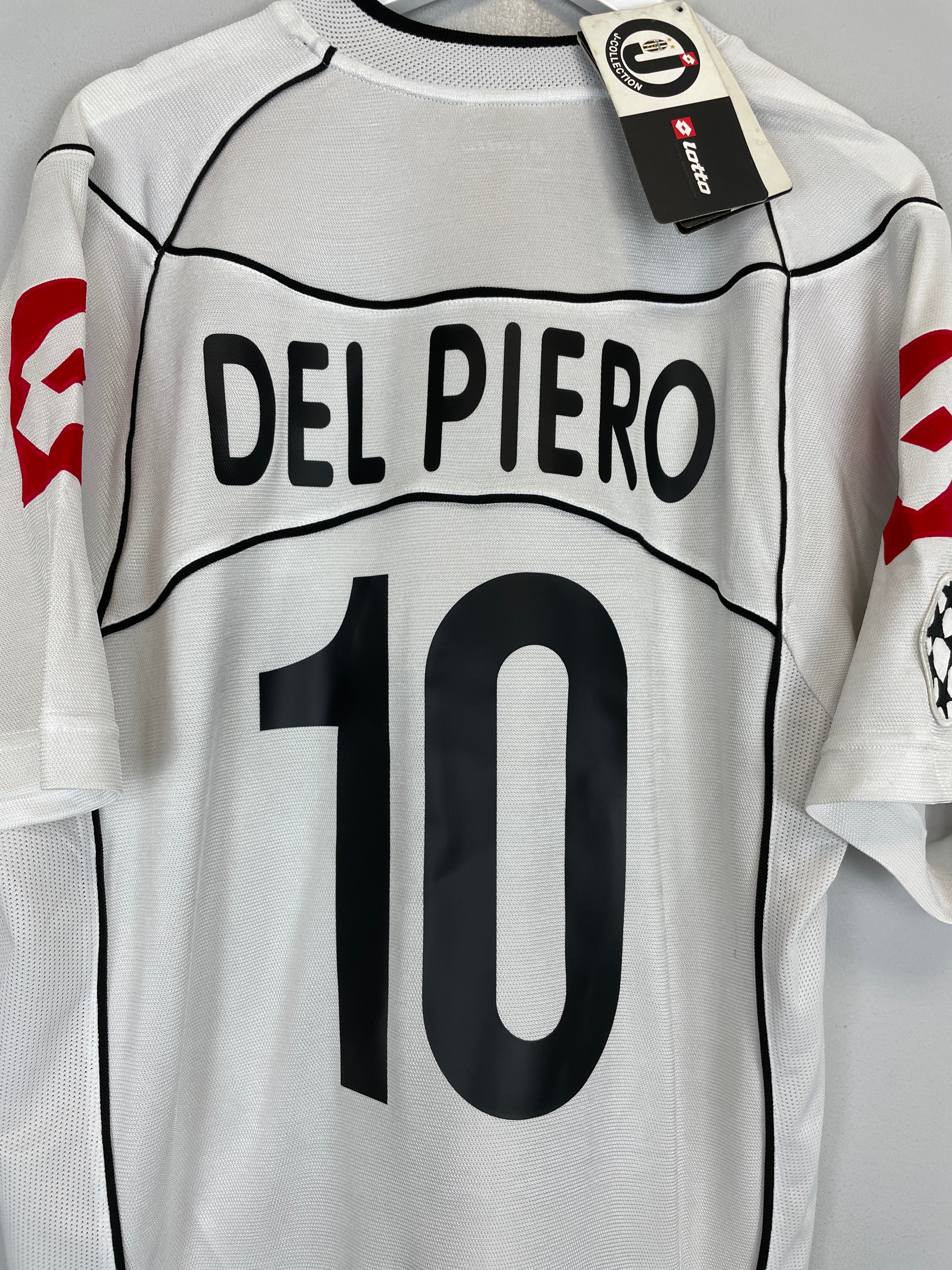 Shop 2002/03 JUVENTUS DEL PIERO #10 *BNWT* C/L AWAY SHIRT (L) LOTTO, classic football shirts, vintage football shirts & retro soccer jerseys at Cult Kits