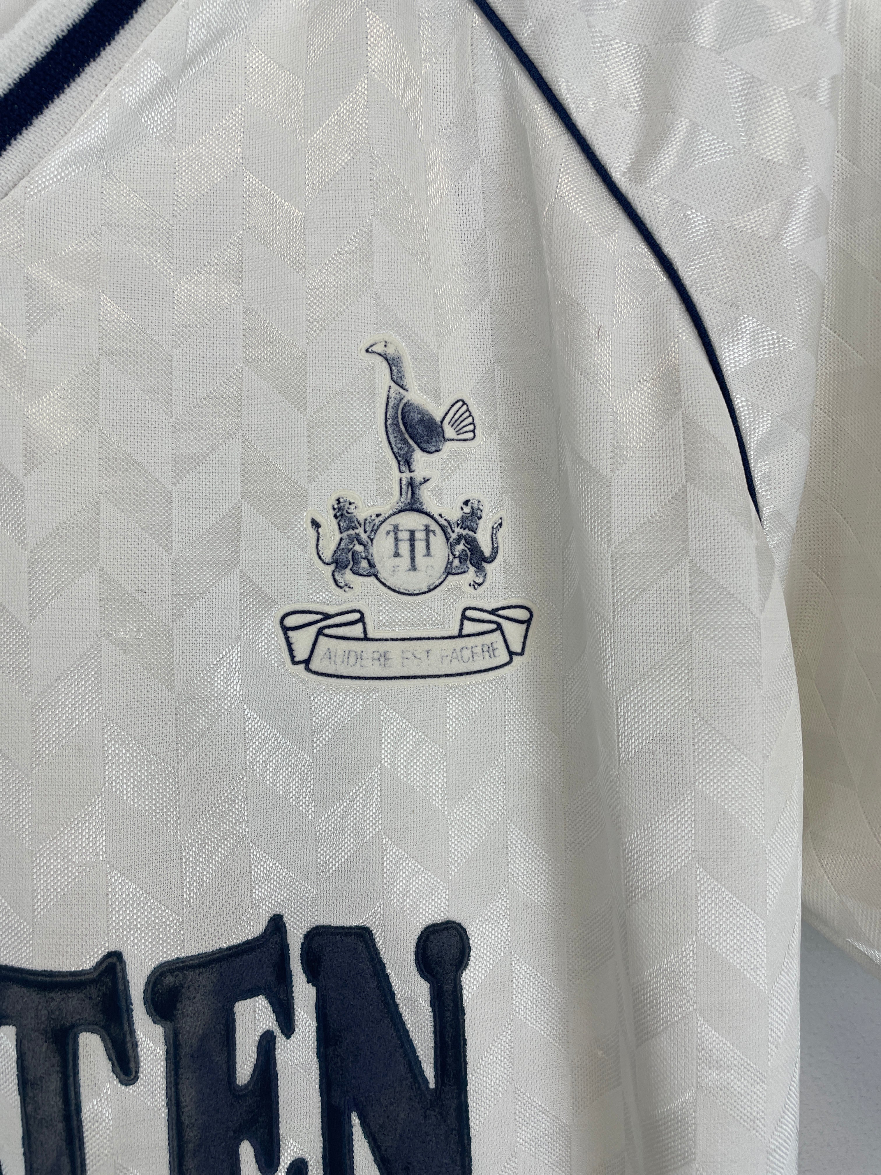 Shop 1987/89 TOTTENHAM HOME SHIRT (M) HUMMEL, classic football shirts, vintage football shirts & retro soccer jerseys at Cult Kits