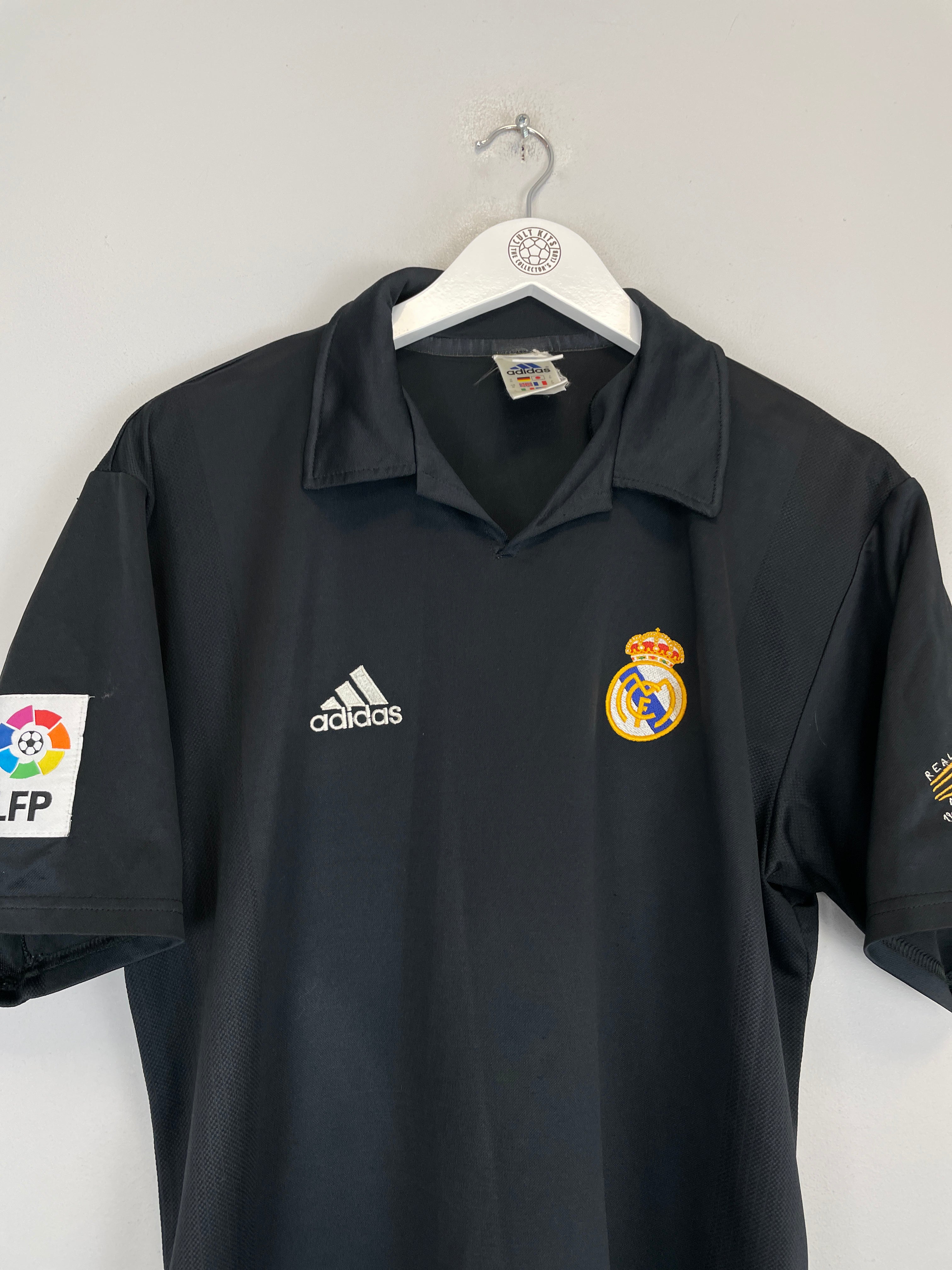 Shop 2002/03 REAL MADRID ZIDANE #5 *CENTENARY* AWAY SHIRT (M) ADIDAS, classic football shirts, vintage football shirts & retro soccer jerseys at Cult Kits