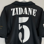 Shop 2002/03 REAL MADRID ZIDANE #5 *CENTENARY* AWAY SHIRT (M) ADIDAS, classic football shirts, vintage football shirts & retro soccer jerseys at Cult Kits