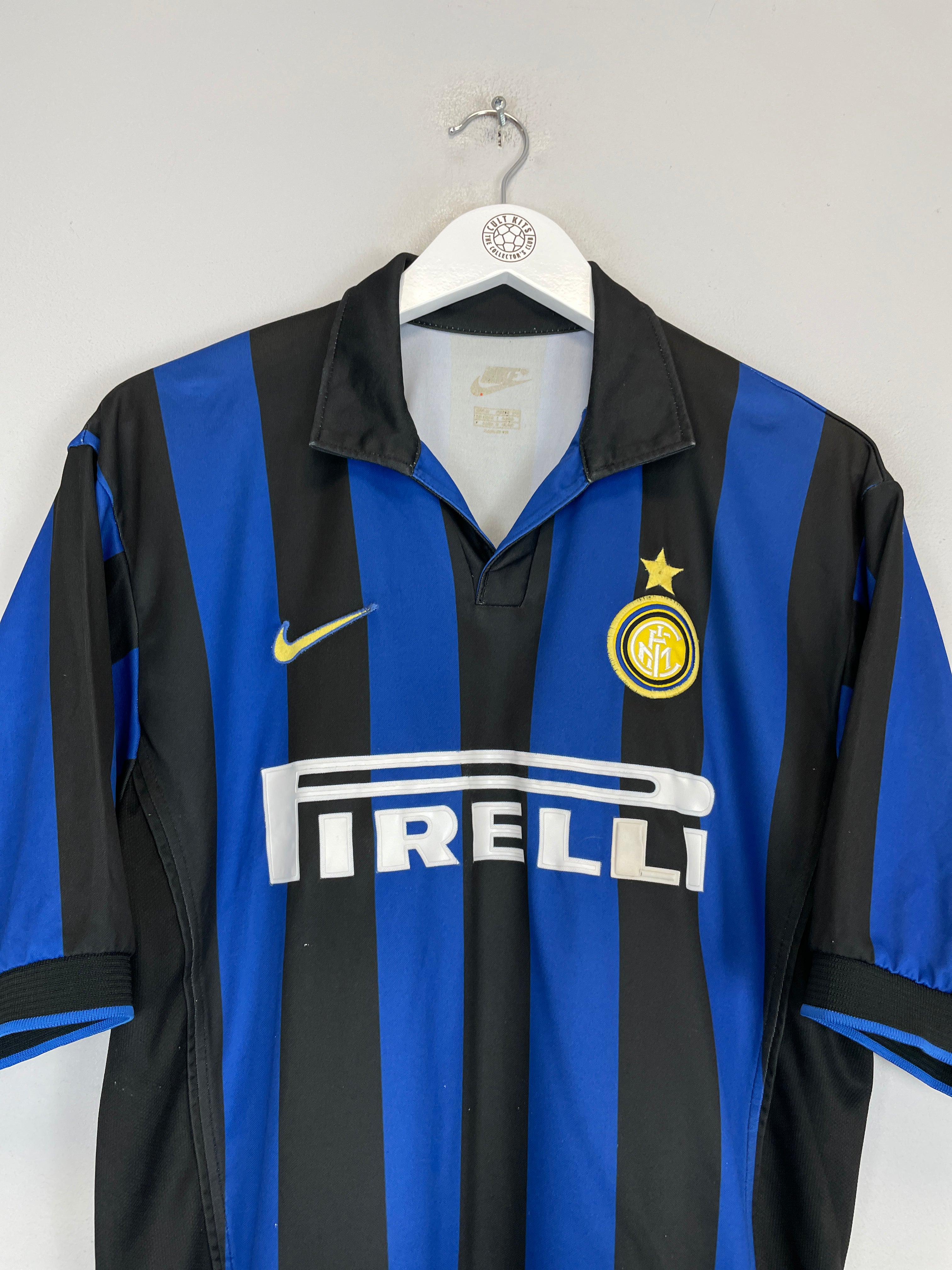 Shop 1998/99 INTER MILAN RONALDO #9 HOME SHIRT (M) NIKE, classic football shirts, vintage football shirts & retro soccer jerseys at Cult Kits