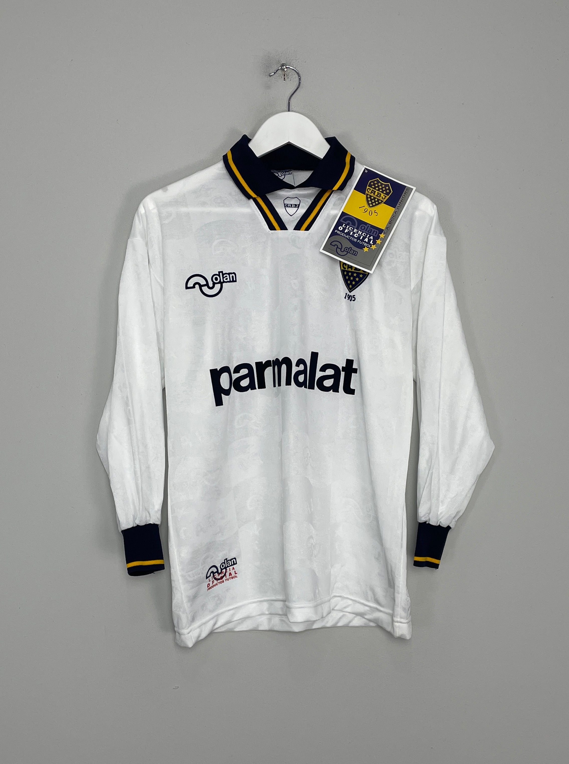 Shop 1995 BOCA JUNIORS MARADONA #10 *BNWT* L/S AWAY SHIRT (S) OLAN, classic football shirts, vintage football shirts & retro soccer jerseys at Cult Kits