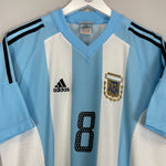 Shop 2002/04 ARGENTINA ZANETTI #8 HOME SHIRT (L) ADIDAS, classic football shirts, vintage football shirts & retro soccer jerseys at Cult Kits
