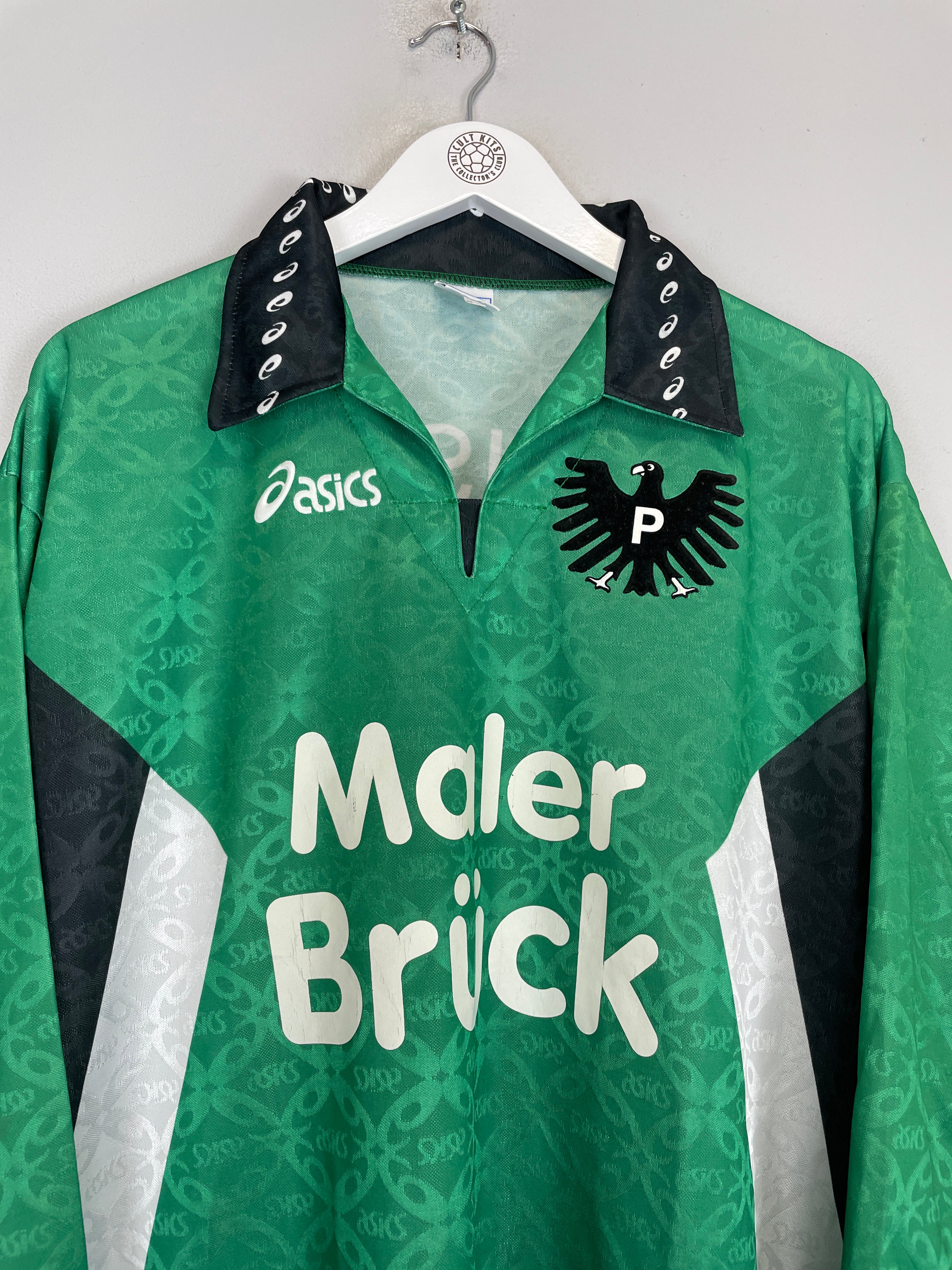 Shop 1996/97 PREUSSEN MUNSTER L/S HOME SHIRT (XL) ASICS, classic football shirts, vintage football shirts & retro soccer jerseys at Cult Kits
