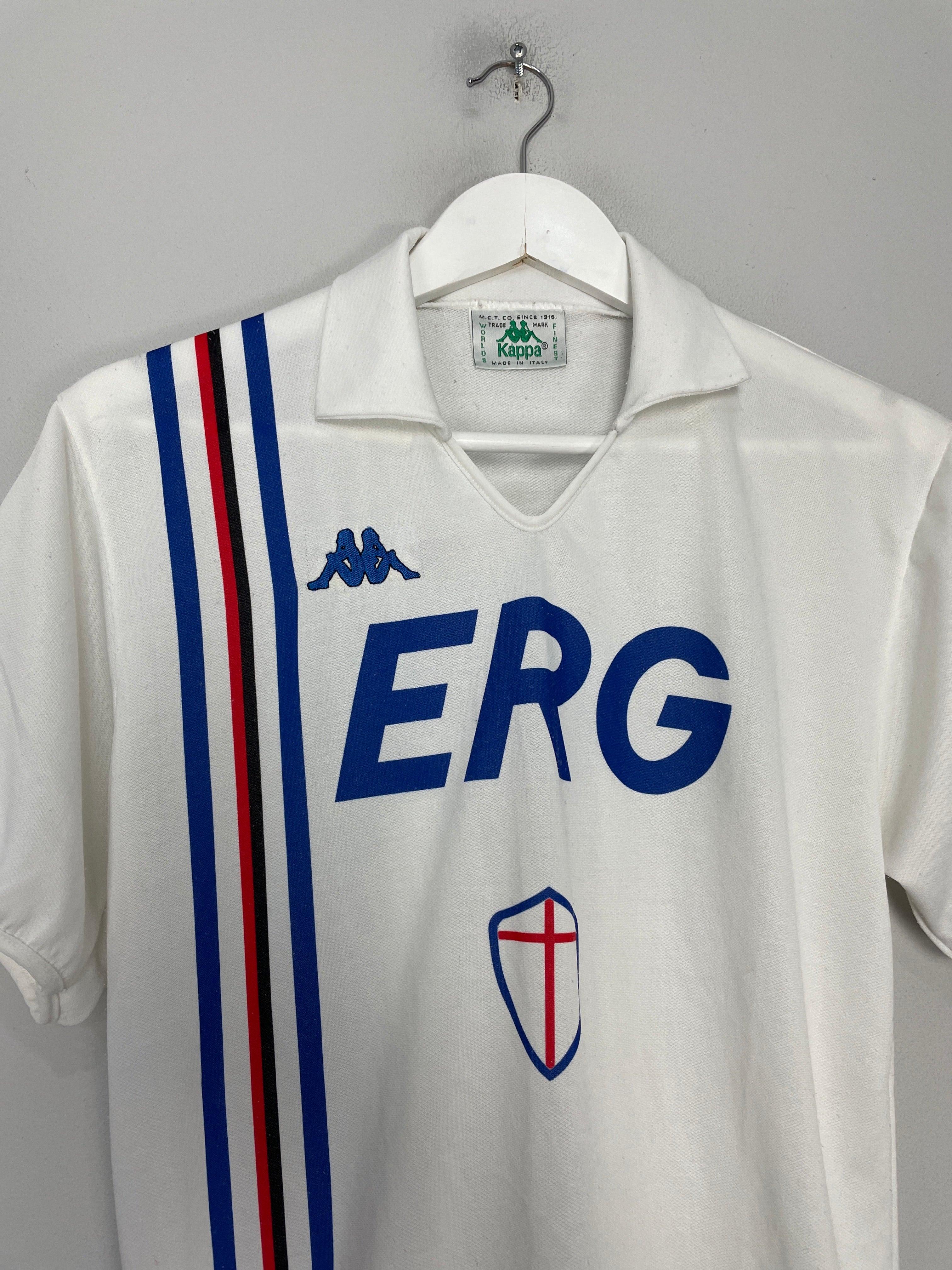 Shop 1988/89 SAMPDORIA AWAY SHIRT (S) KAPPA, classic football shirts, vintage football shirts & retro soccer jerseys at Cult Kits