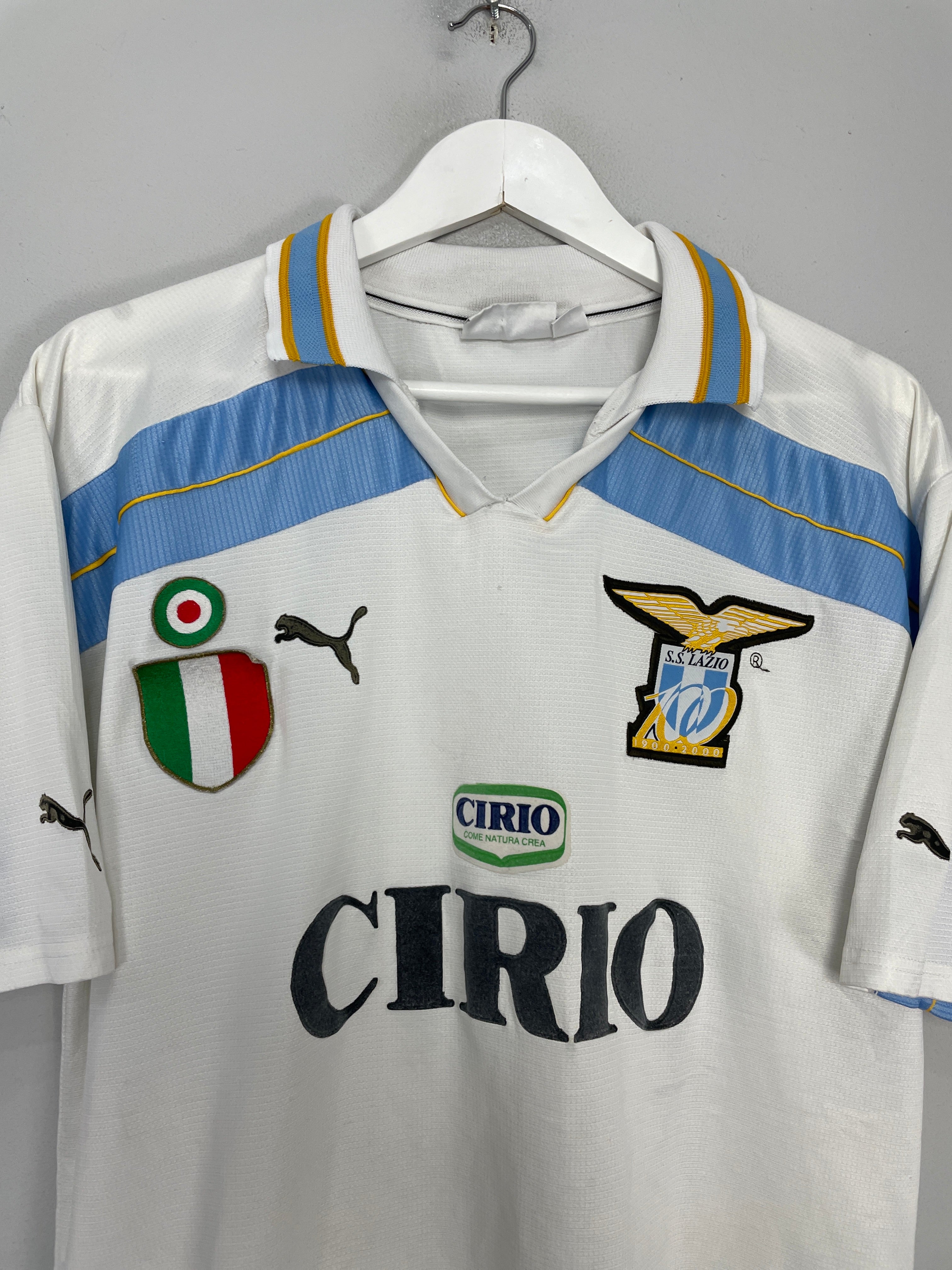 Shop 1999/00 LAZIO *CENTENARY* AWAY SHIRT (XL) PUMA, classic football shirts, vintage football shirts & retro soccer jerseys at Cult Kits