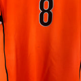 Shop 1998/00 NETHERLANDS BERGKAMP #8 HOME SHIRT (M) NIKE, classic football shirts, vintage football shirts & retro soccer jerseys at Cult Kits