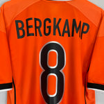 Shop 1998/00 NETHERLANDS BERGKAMP #8 HOME SHIRT (M) NIKE, classic football shirts, vintage football shirts & retro soccer jerseys at Cult Kits