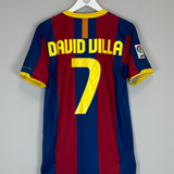 2010/11 BARCELONA DAVID VILLA #7 HOME SHIRT (S) NIKE