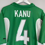 Shop 2000/01 NIGERIA KANU #4 HOME SHIRT (L) NIKE, classic football shirts, vintage football shirts & retro soccer jerseys at Cult Kits
