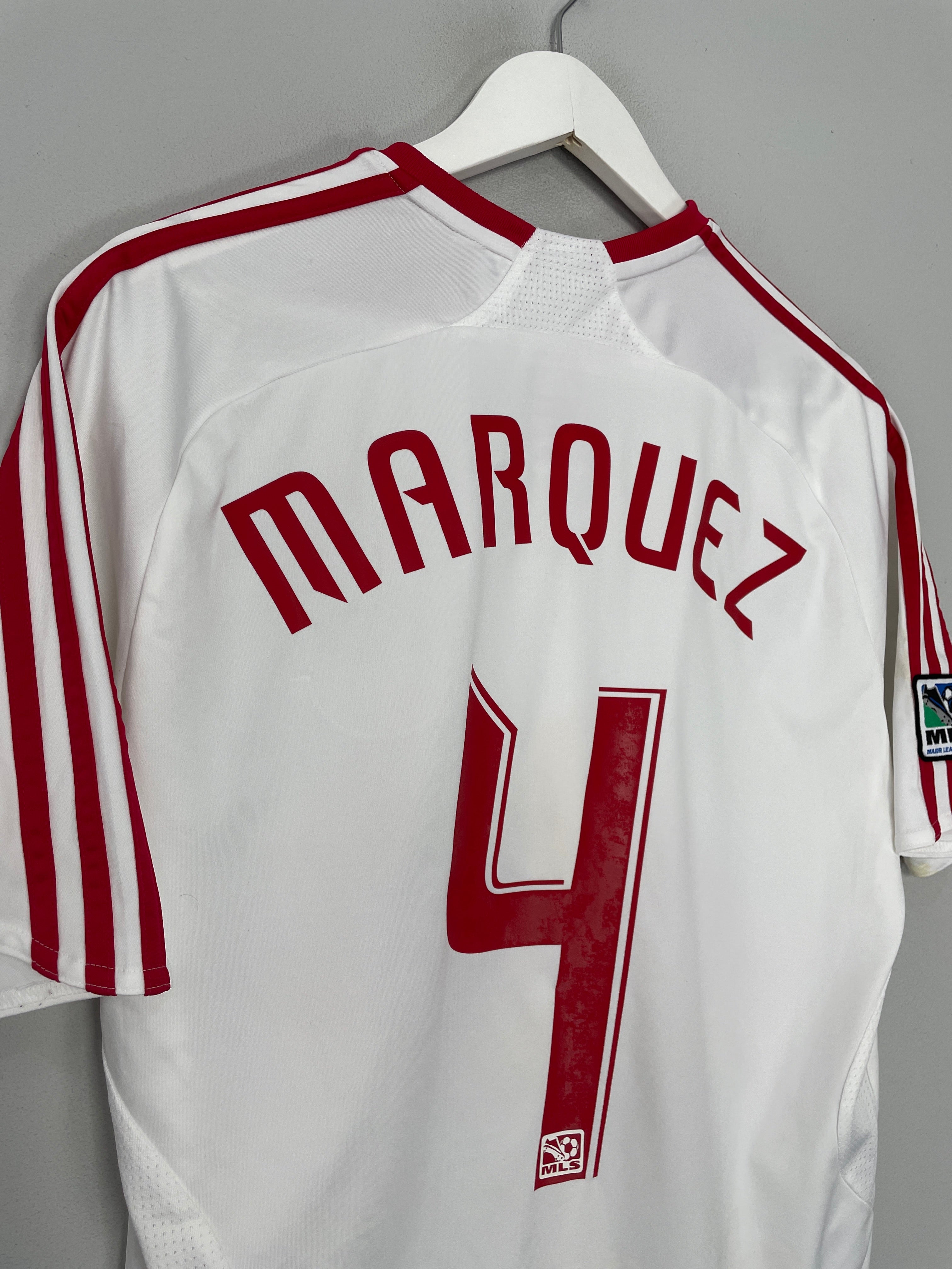 Shop 2007/08 NEW YORK RED BULLS R.MARQUEZ #4 HOME SHIRT (M) ADIDAS, classic football shirts, vintage football shirts & retro soccer jerseys at Cult Kits