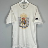 2002/03 REAL MADRID '29 CHAMPIONS' T-SHIRT (S) ADIDAS