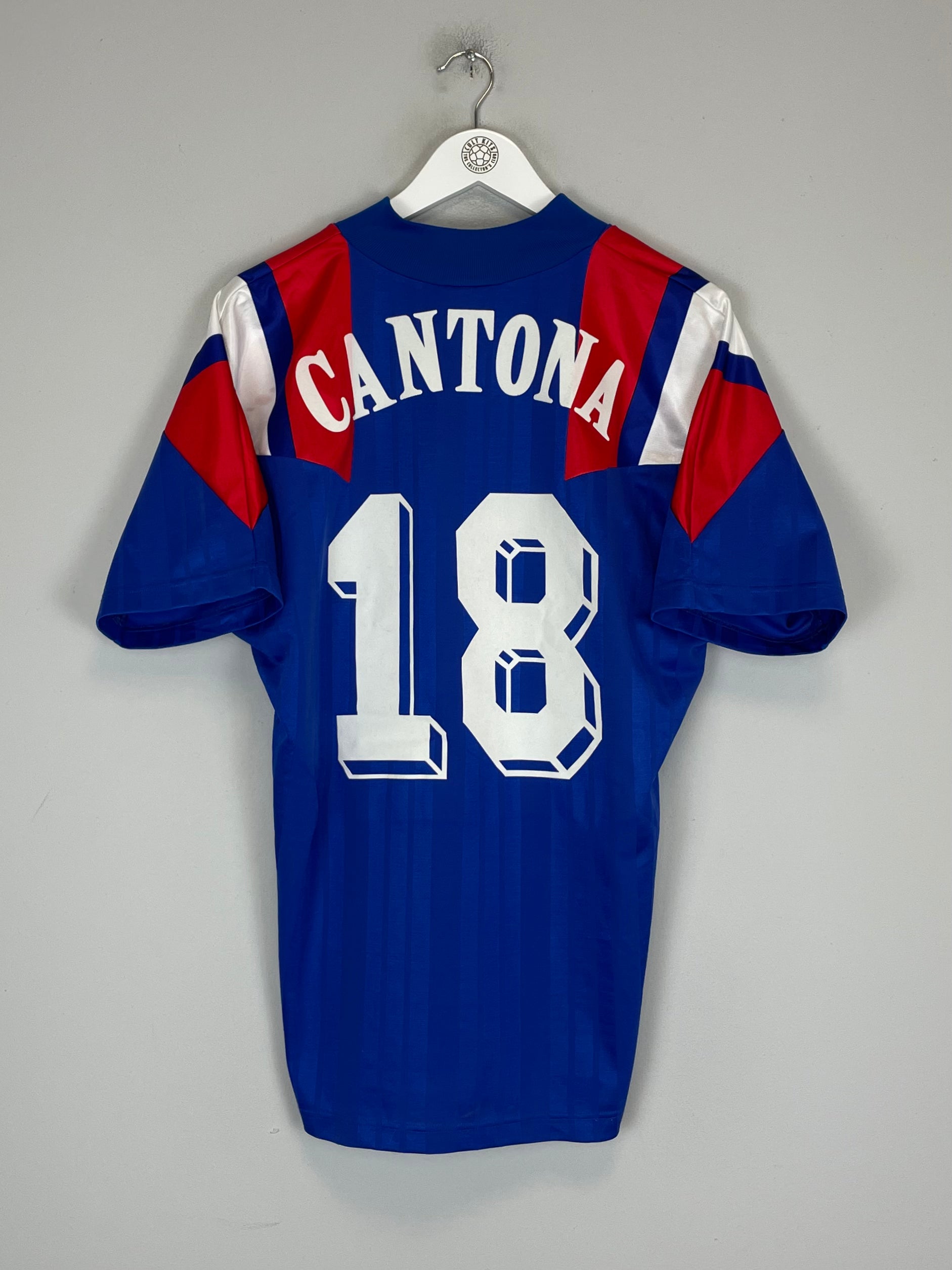 Shop 1992/94 FRANCE CANTONA #18 HOME SHIRT (M) ADIDAS, classic football shirts, vintage football shirts & retro soccer jerseys at Cult Kits