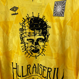 Shop 1990 CULT KITS X HELLRAISER BLOODLINE JAPANESE MOVIE MASHUP (L) UMBRO, classic football shirts, vintage football shirts & retro soccer jerseys at Cult Kits