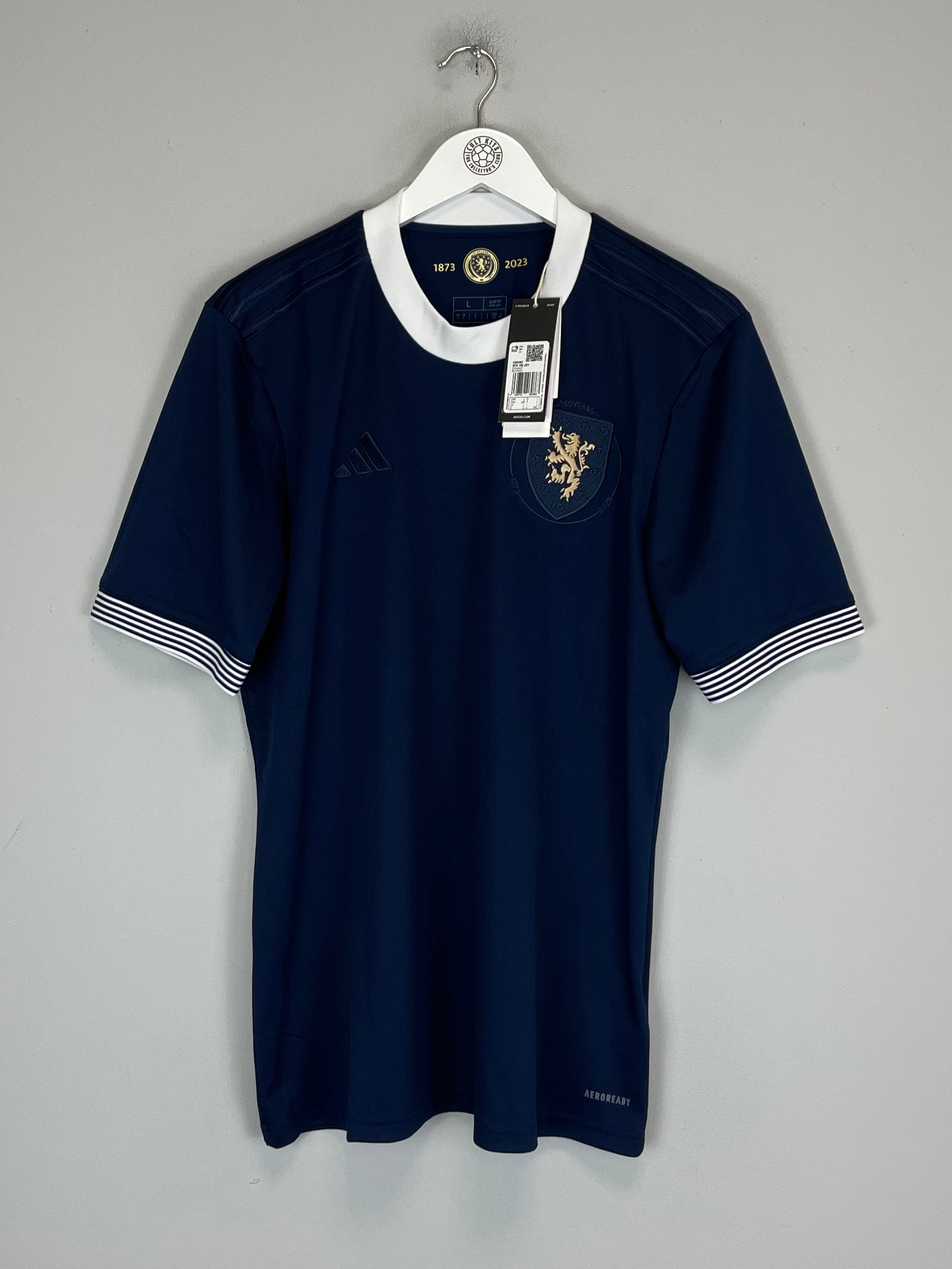 Shop 2023 SCOTLAND *150 YEAR* BNWT HOME SHIRT (L) ADIDAS, classic football shirts, vintage football shirts & retro soccer jerseys at Cult Kits