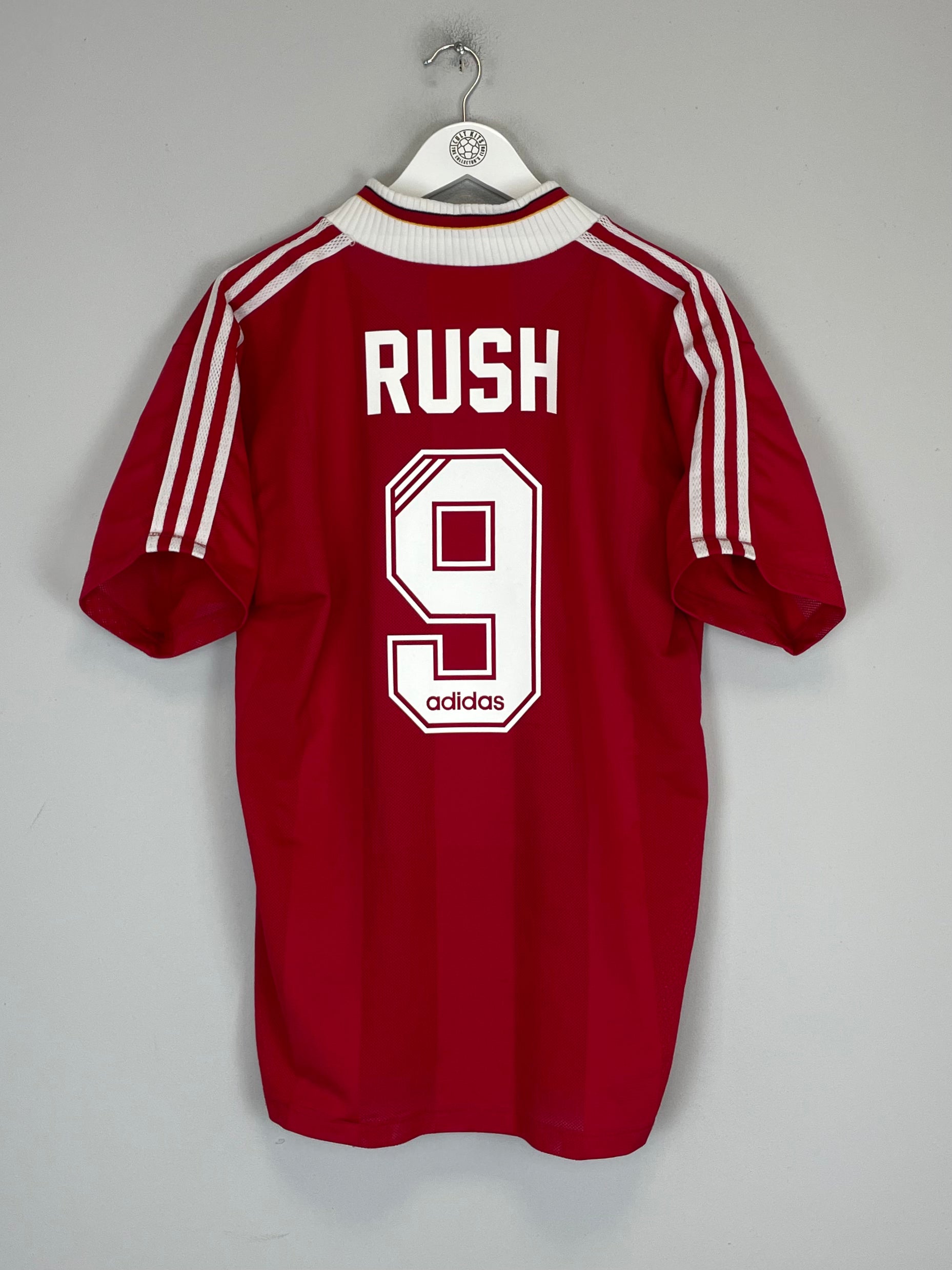 Shop 1995/96 LIVERPOOL RUSH #9 HOME SHIRT (L) ADIDAS, classic football shirts, vintage football shirts & retro soccer jerseys at Cult Kits