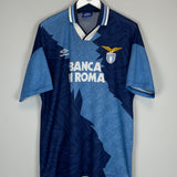 Shop 1994/96 LAZIO AWAY SHIRT (XL) UMBRO, classic football shirts, vintage football shirts & retro soccer jerseys at Cult Kits