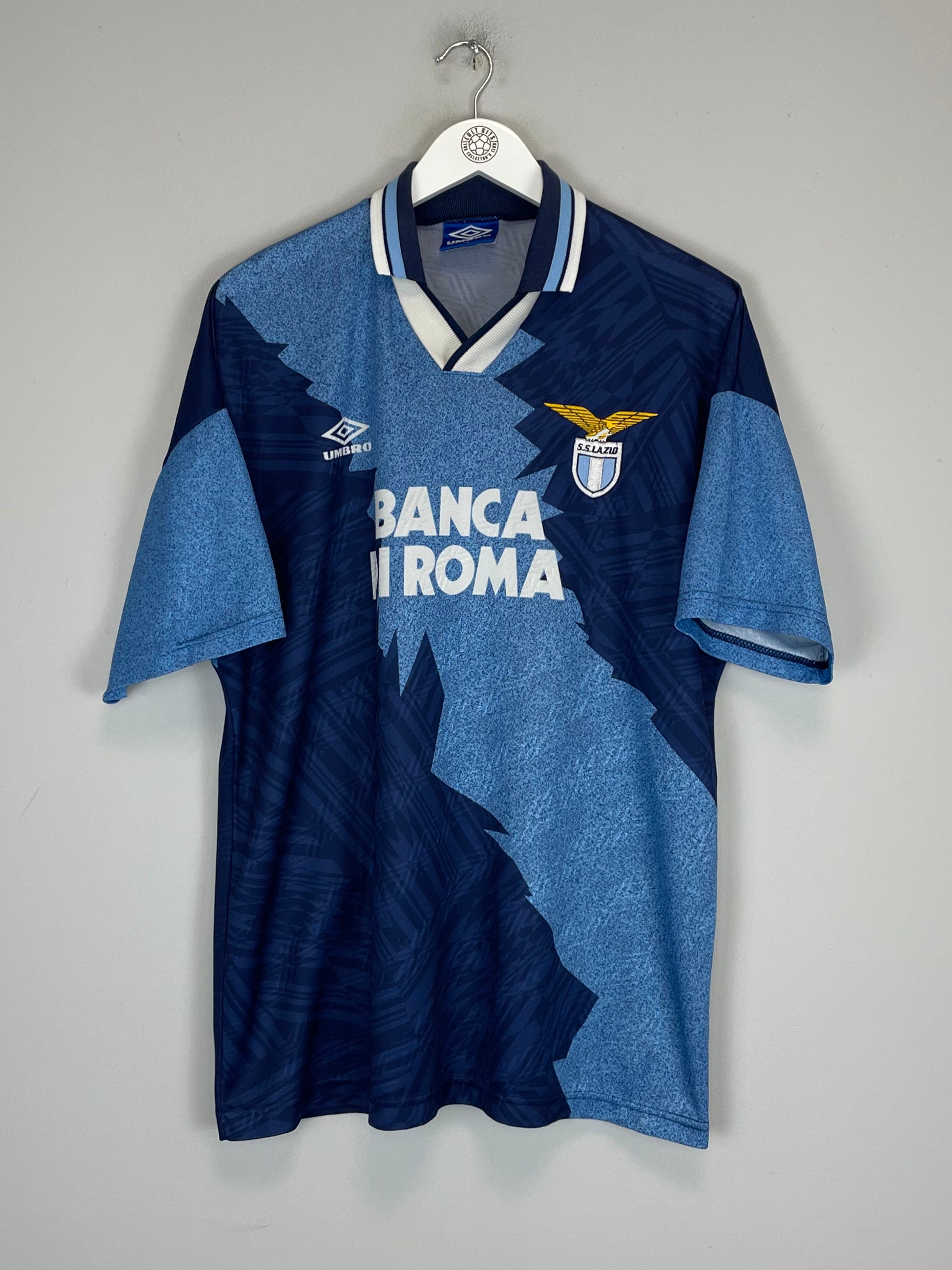 Shop 1994/96 LAZIO AWAY SHIRT (XL) UMBRO, classic football shirts, vintage football shirts & retro soccer jerseys at Cult Kits