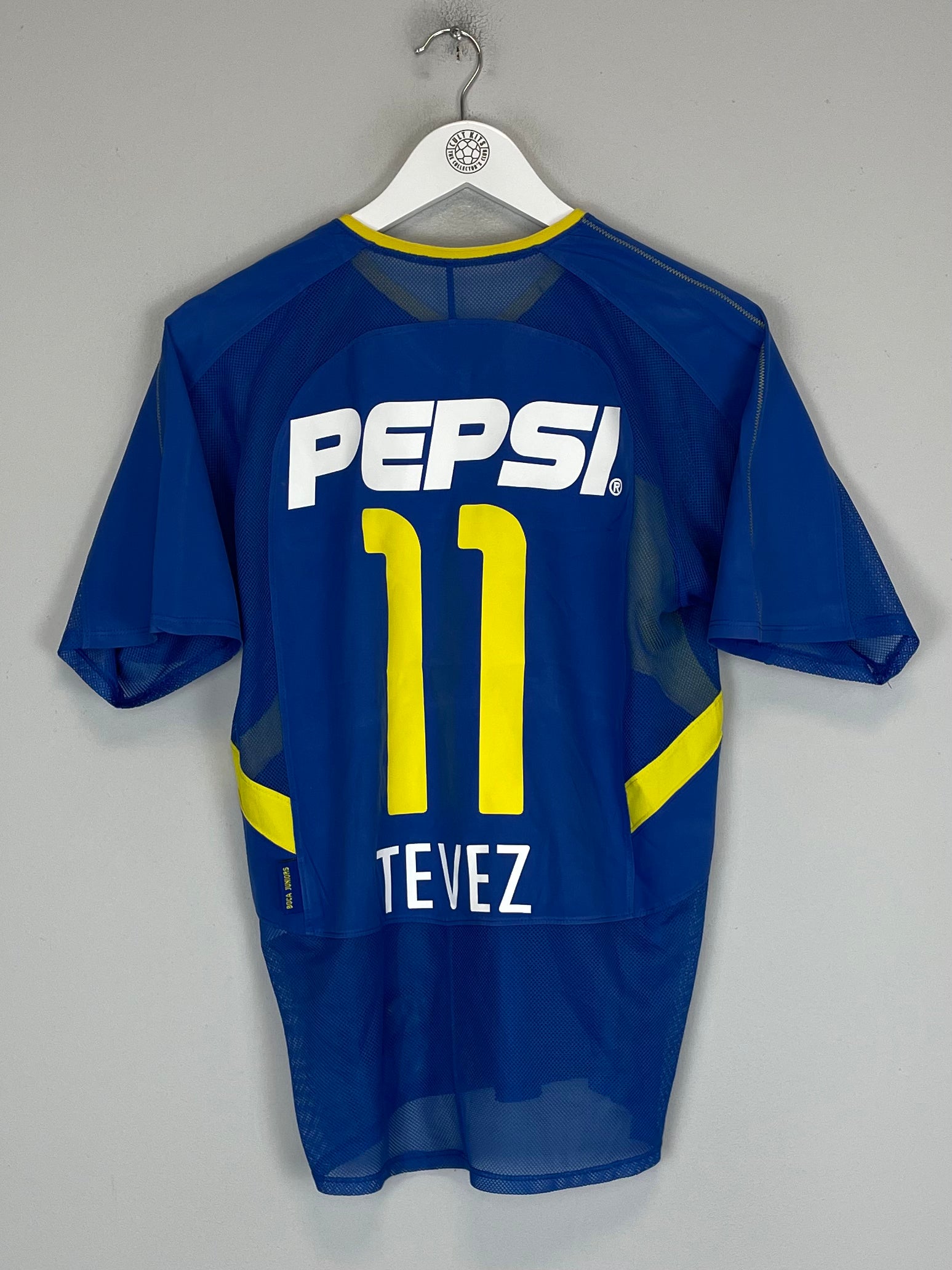 Shop 2004/05 BOCA JUNIORS TEVEZ #11 HOME SHIRT (S) NIKE, classic football shirts, vintage football shirts & retro soccer jerseys at Cult Kits