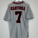 Shop 1995/96 MANCHESTER UNITED CANTONA #7 AWAY SHIRT (XL) UMBRO, classic football shirts, vintage football shirts & retro soccer jerseys at Cult Kits