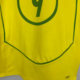 2004/06 BRAZIL RONALDO #9 HOME SHIRT (S) NIKE