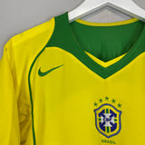 2004/06 BRAZIL RONALDO #9 HOME SHIRT (S) NIKE