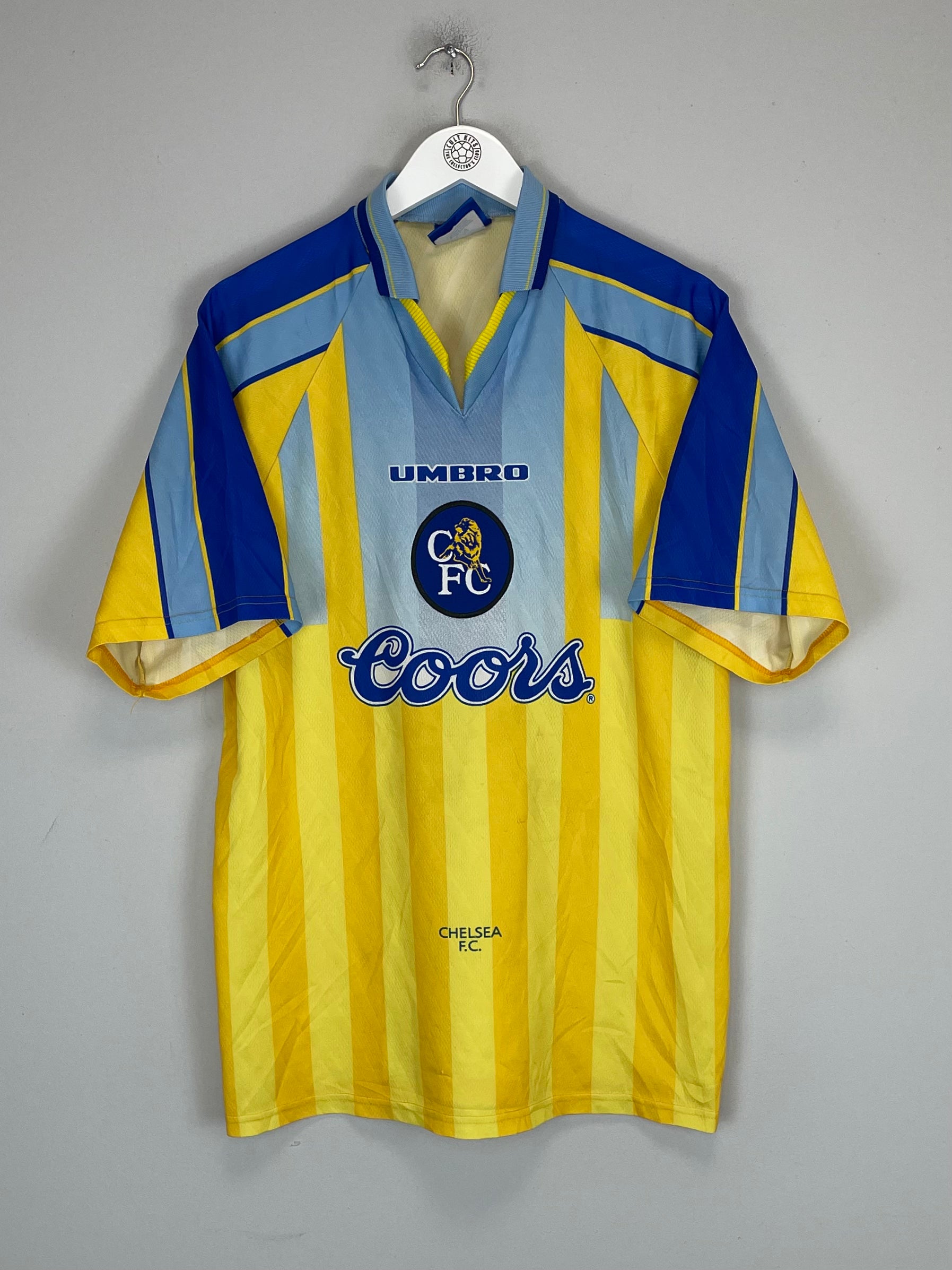 Shop 1996/97 CHELSEA AWAY SHIRT (XL) UMBRO, classic football shirts, vintage football shirts & retro soccer jerseys at Cult Kits