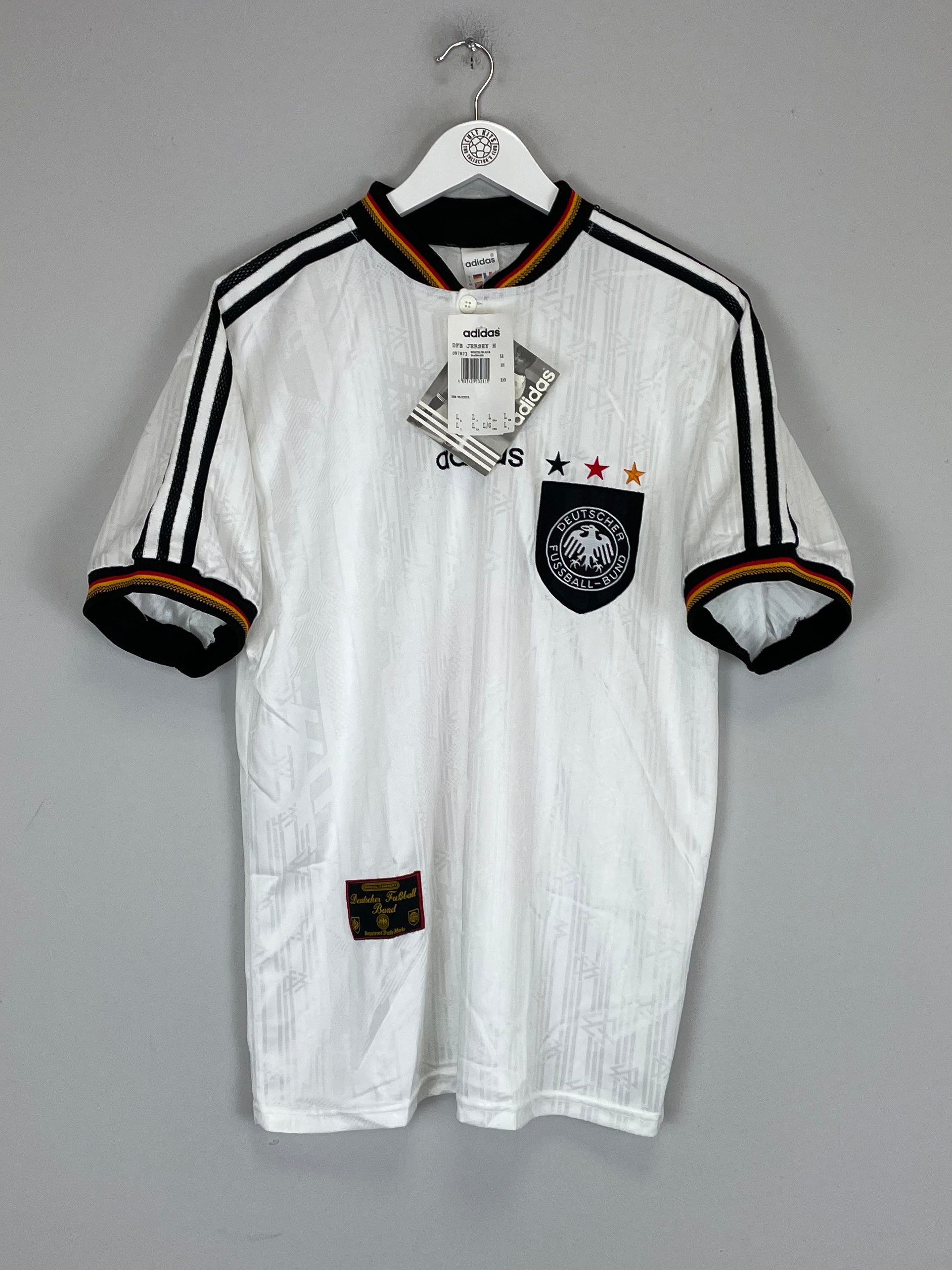 Shop 1996/98 GERMANY *BNWT* HOME SHIRT (L) ADIDAS, classic football shirts, vintage football shirts & retro soccer jerseys at Cult Kits