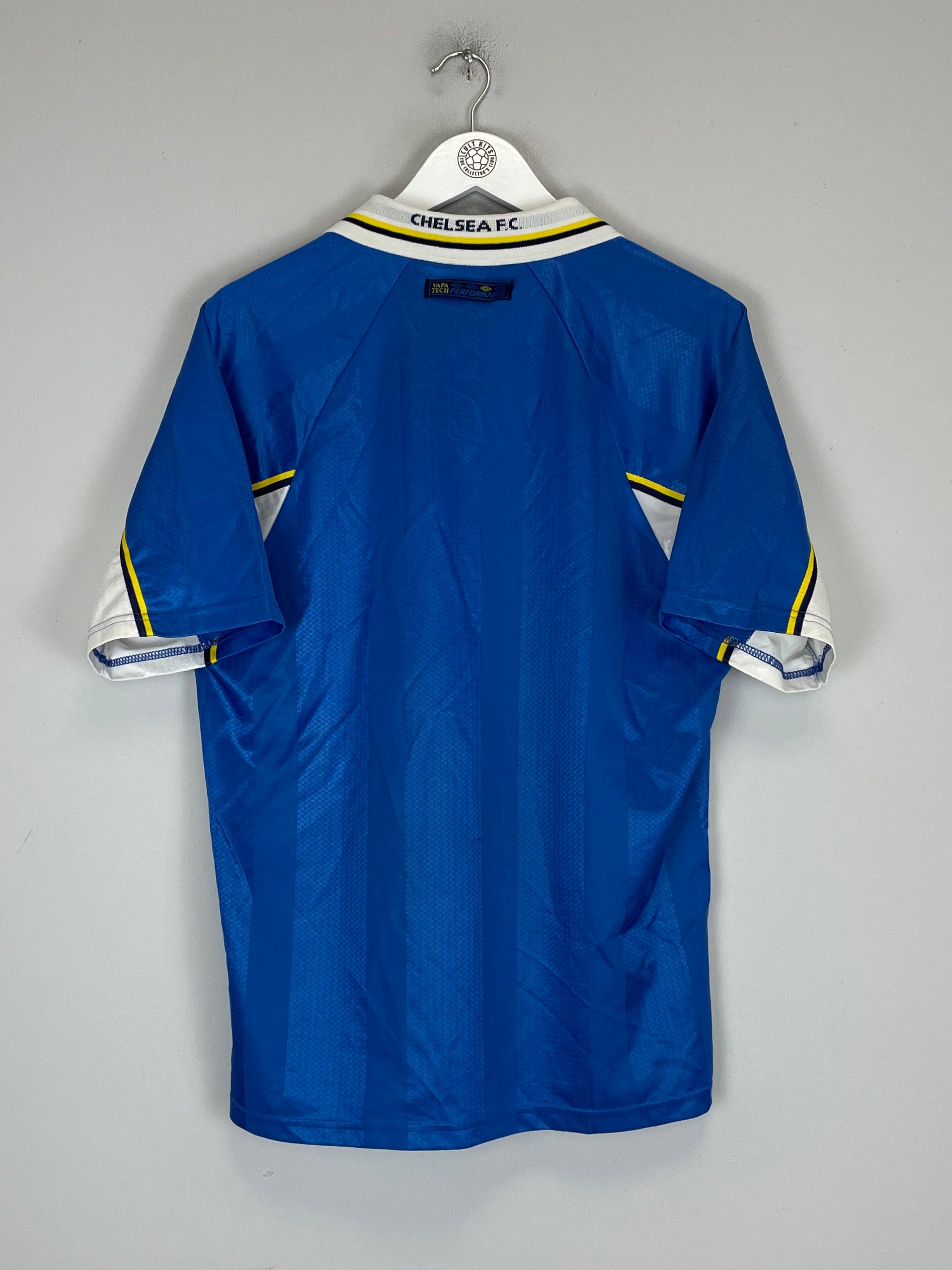 Shop 1997/99 CHELSEA HOME SHIRT (M) UMBRO, classic football shirts, vintage football shirts & retro soccer jerseys at Cult Kits